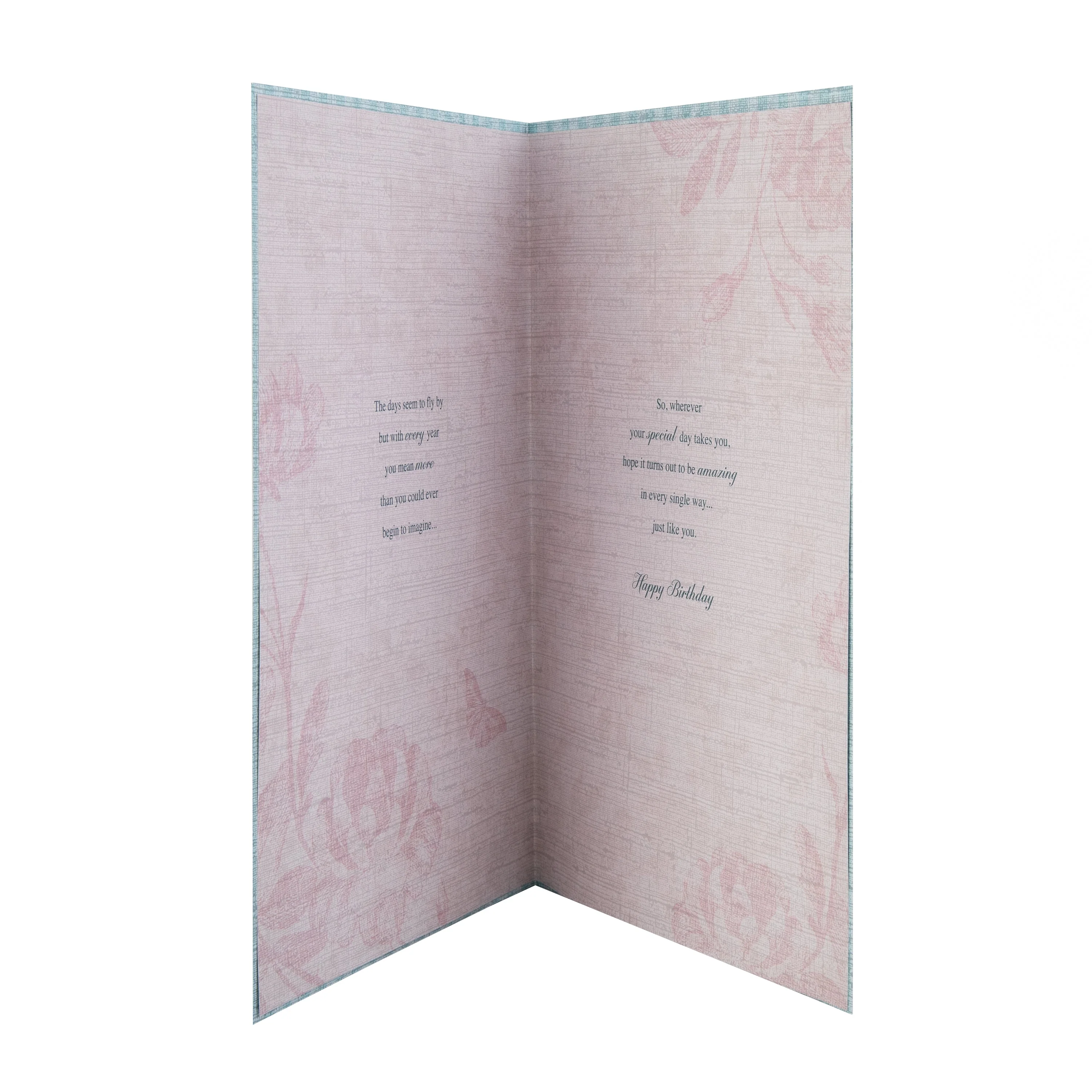 Birthday Card for Daughter - Intricate Traditional Floral Design - Image 2