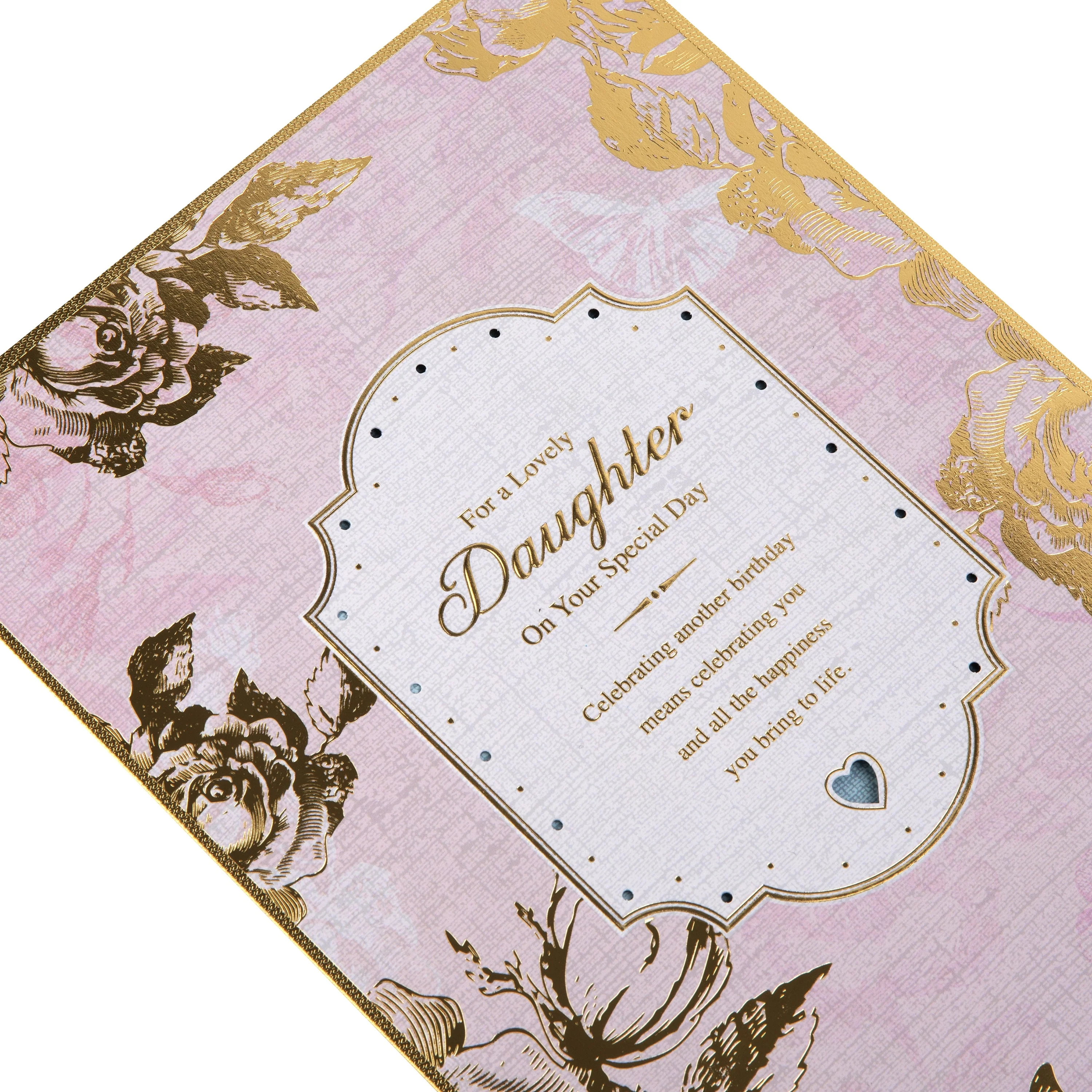 Birthday Card for Daughter - Intricate Traditional Floral Design - Image 6