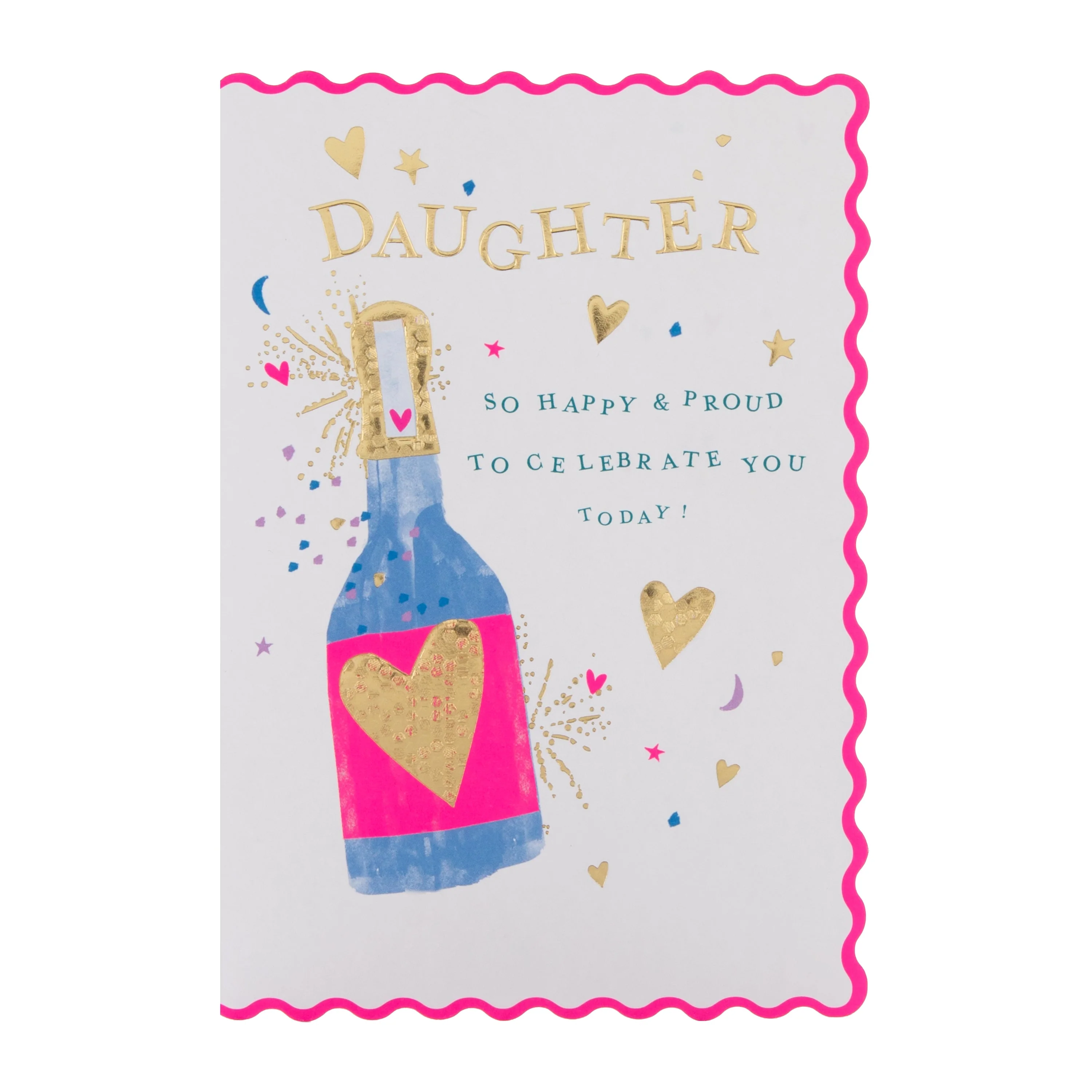 Birthday Card for Daughter - Oh Darling Champagne Design - Image 4