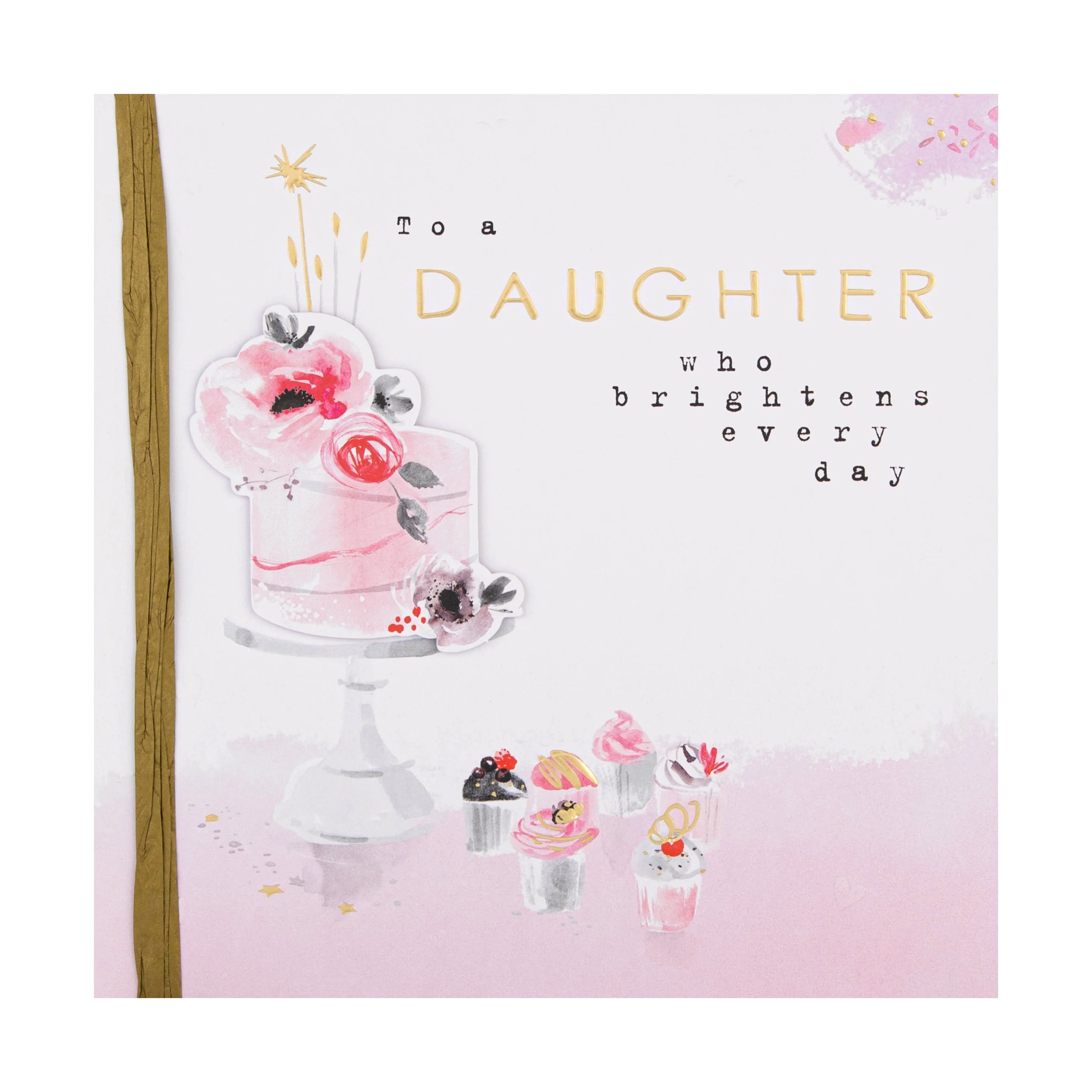 Birthday Card for Daughter - Pink Cake Design - Image 4