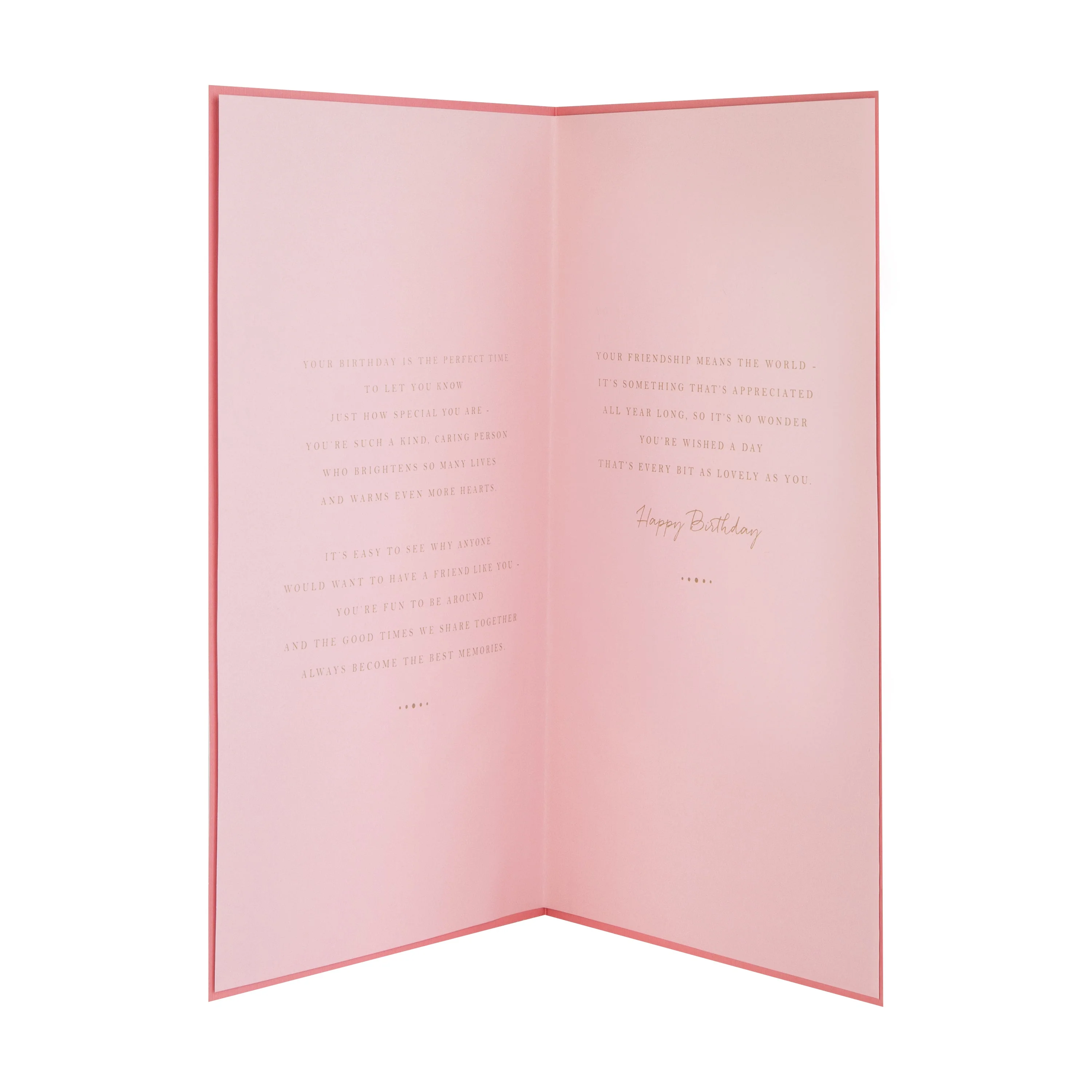 Birthday Card for Friend - Traditional Floral Design with Heartfelt Verse - Image 2
