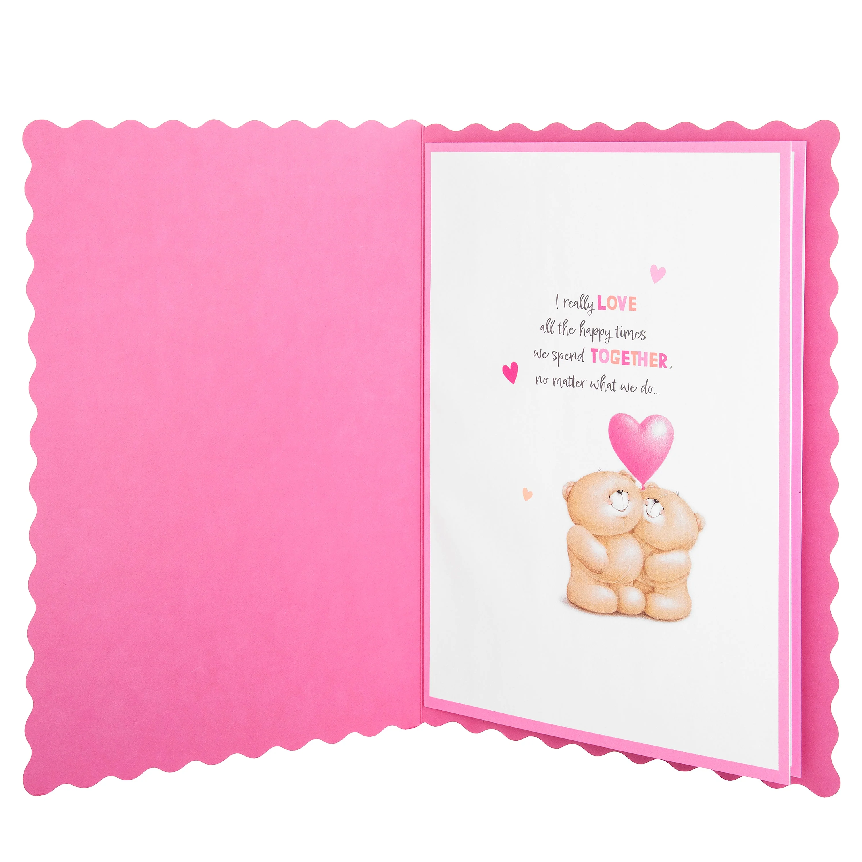 Birthday Card for Girlfriend - Cute Forever Friends with Hearts Design - Image 2