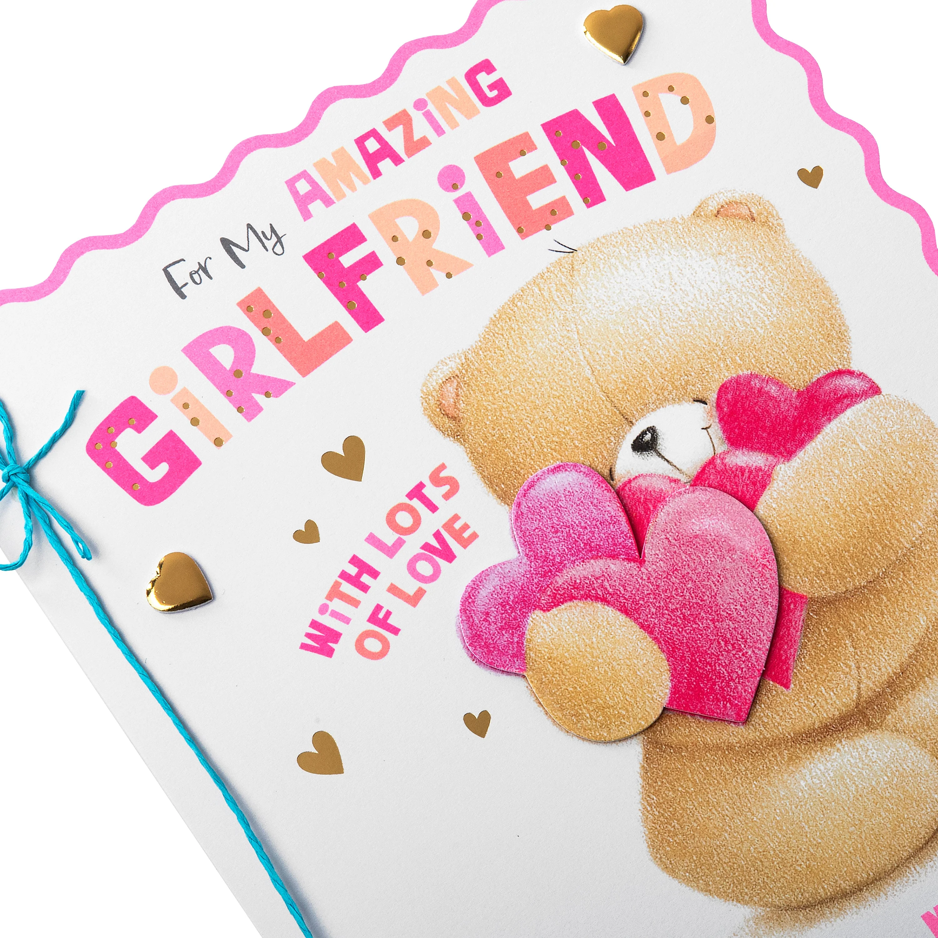 Birthday Card for Girlfriend - Cute Forever Friends with Hearts Design - Image 7