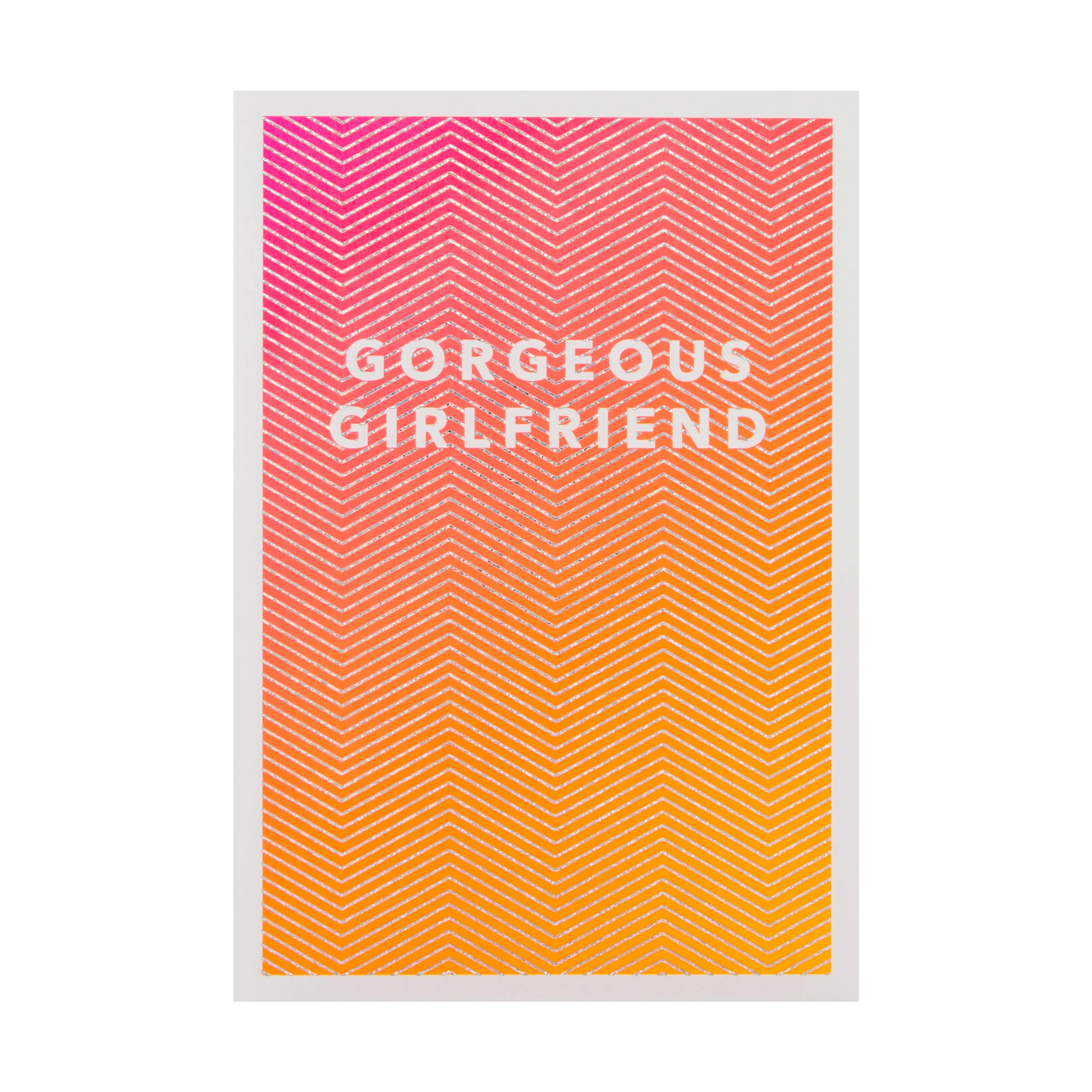 Birthday Card for Girlfriend - Electric Parade Zigzag Design - Image 3