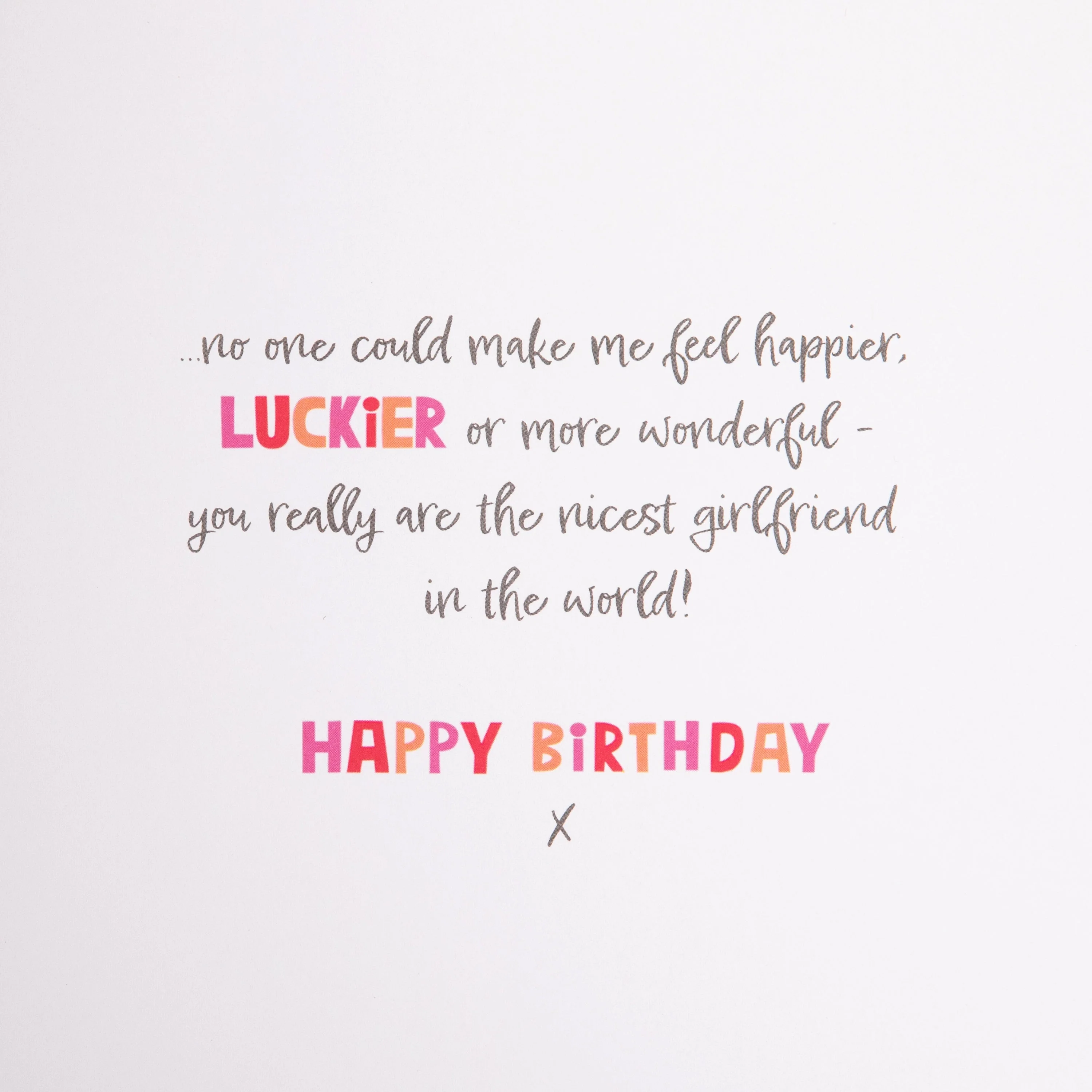 Birthday Card for Girlfriend - Pink Forever Friends Bears Rose Design - Image 4