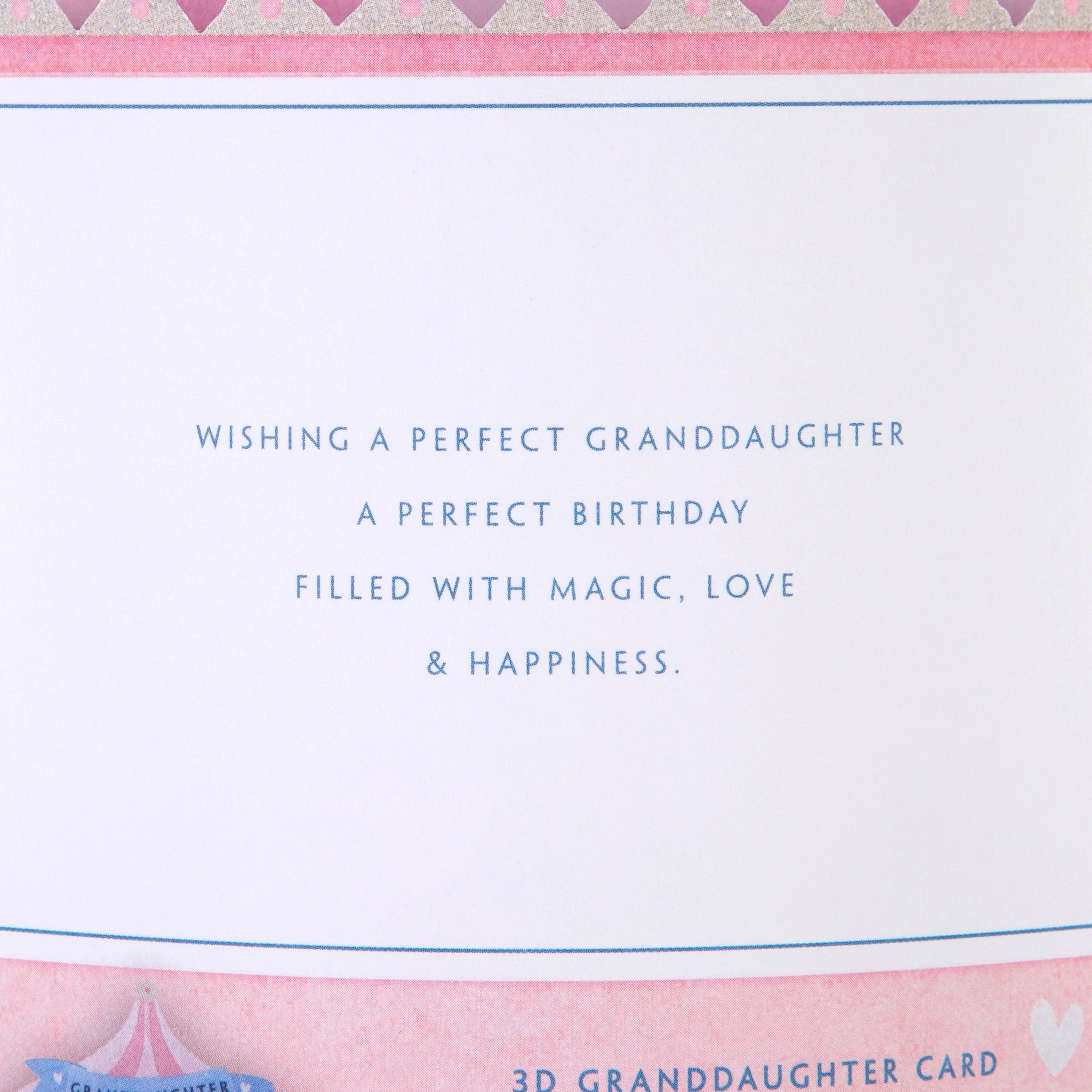Birthday Card for Granddaughter - Cute 3D Unicorn Carousel Design - Image 6