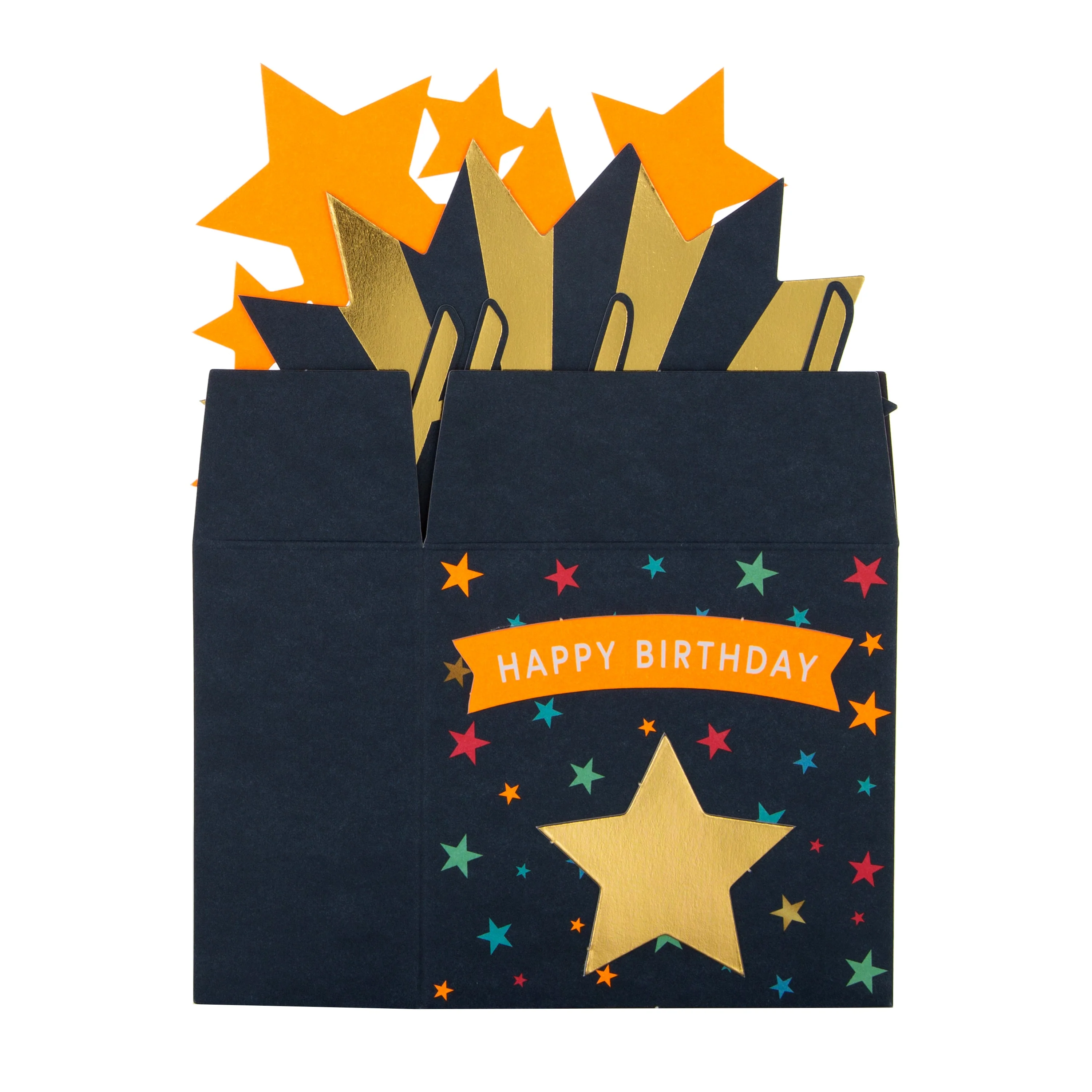 Birthday Card for Husband - 3D Celebration & Stars Design - Image 3