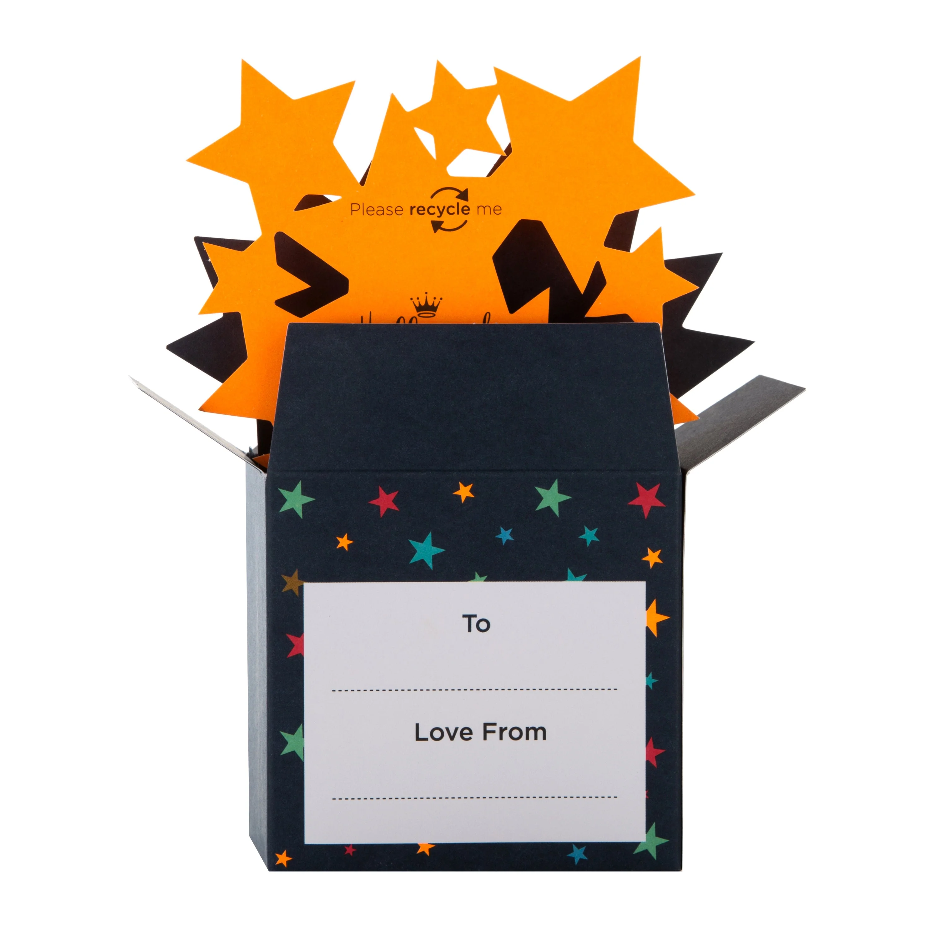 Birthday Card for Husband - 3D Celebration & Stars Design - Image 5