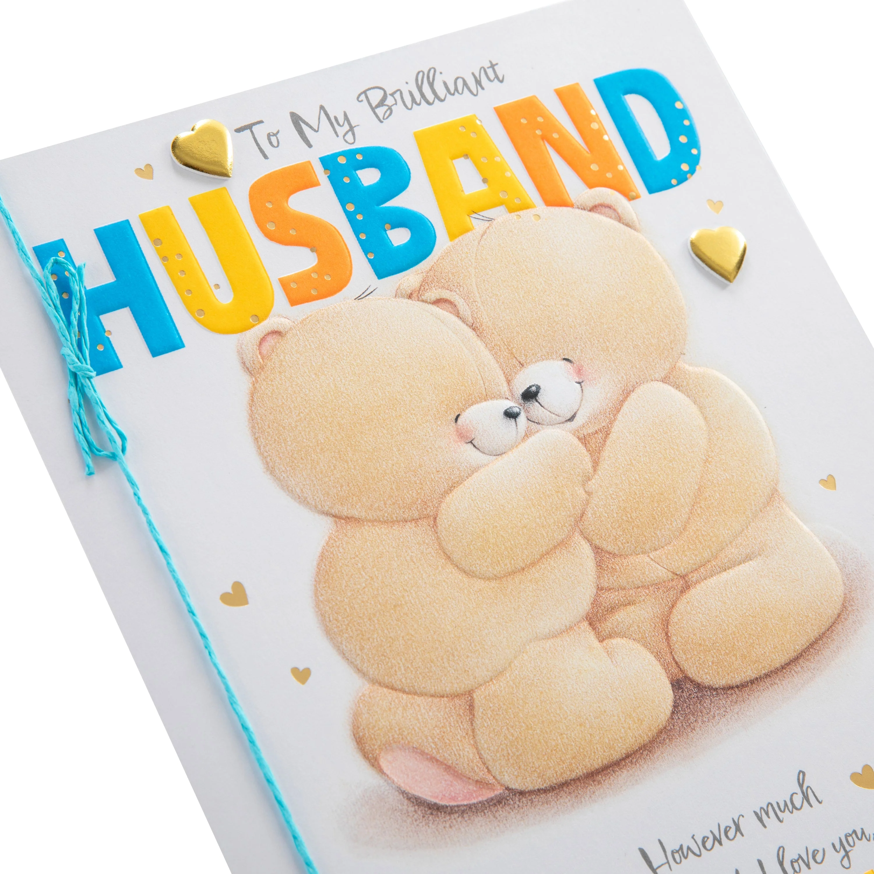 Birthday Card for Husband - Forever Friends Bears Hugs Design - Image 6