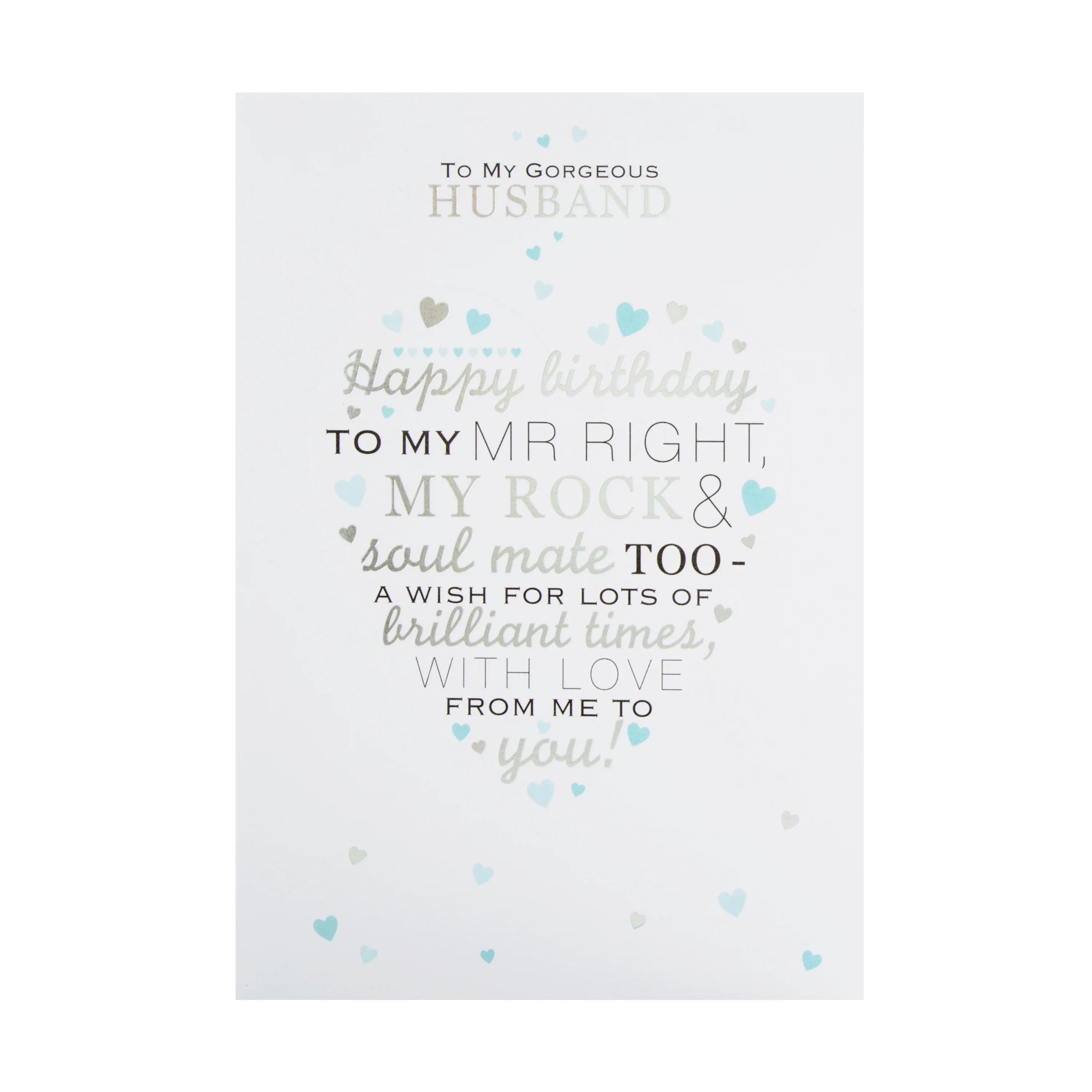 Birthday Card for Husband - Modern Embossed Design - Image 3