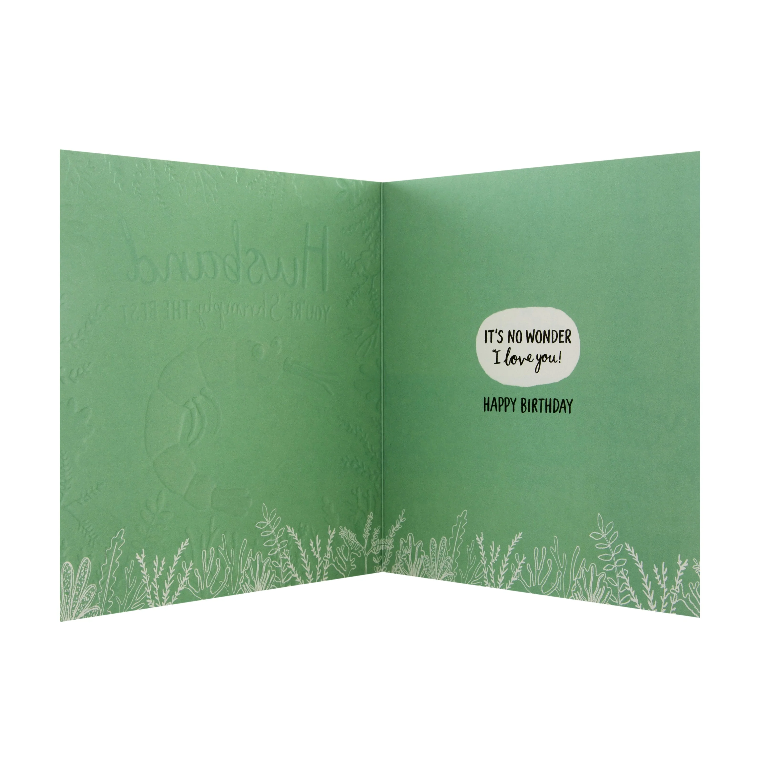 Birthday Card for Husband - Funny Embossed Design - Image 2