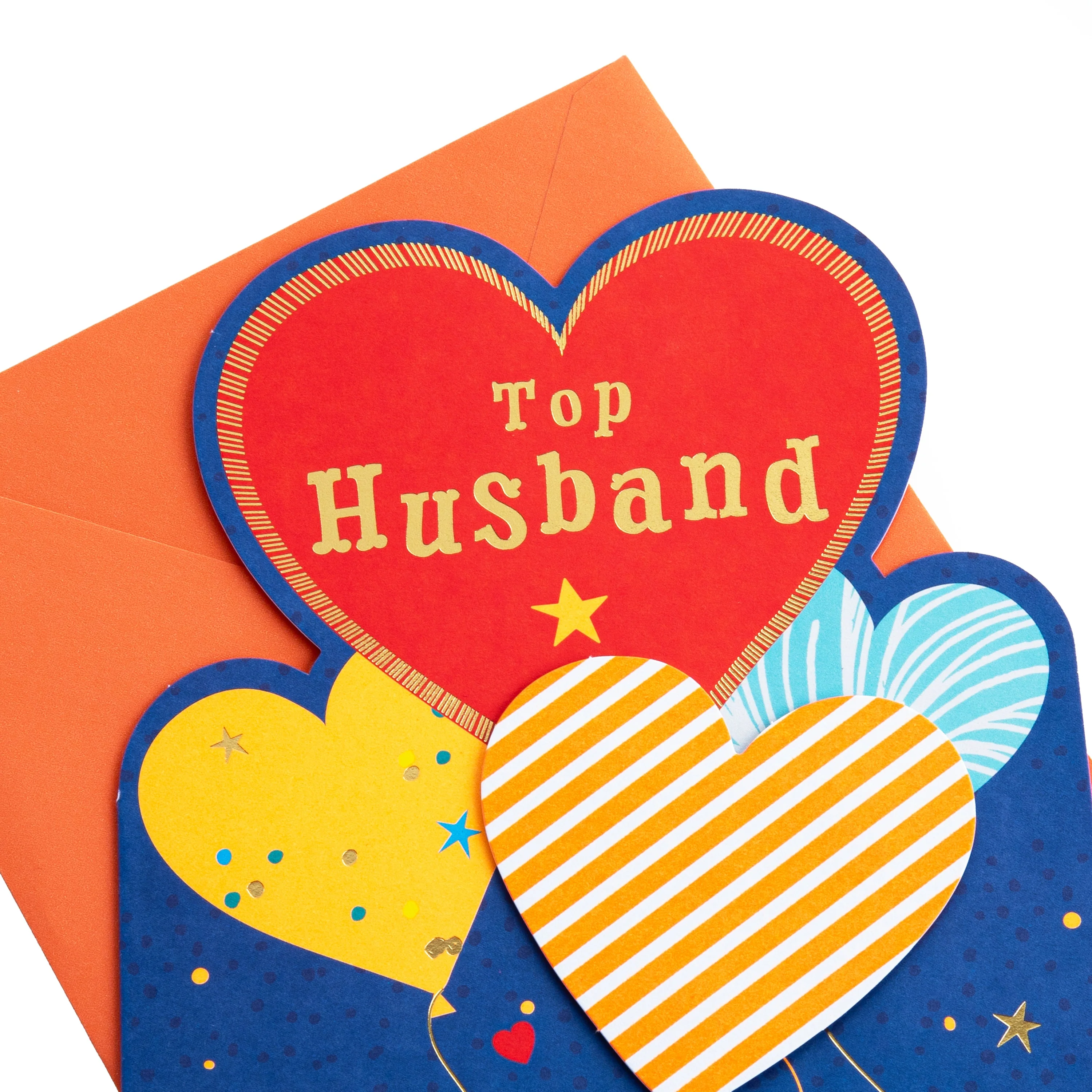 Birthday Card for Husband - Hello Sunrise Colourful Hearts Design - Image 5