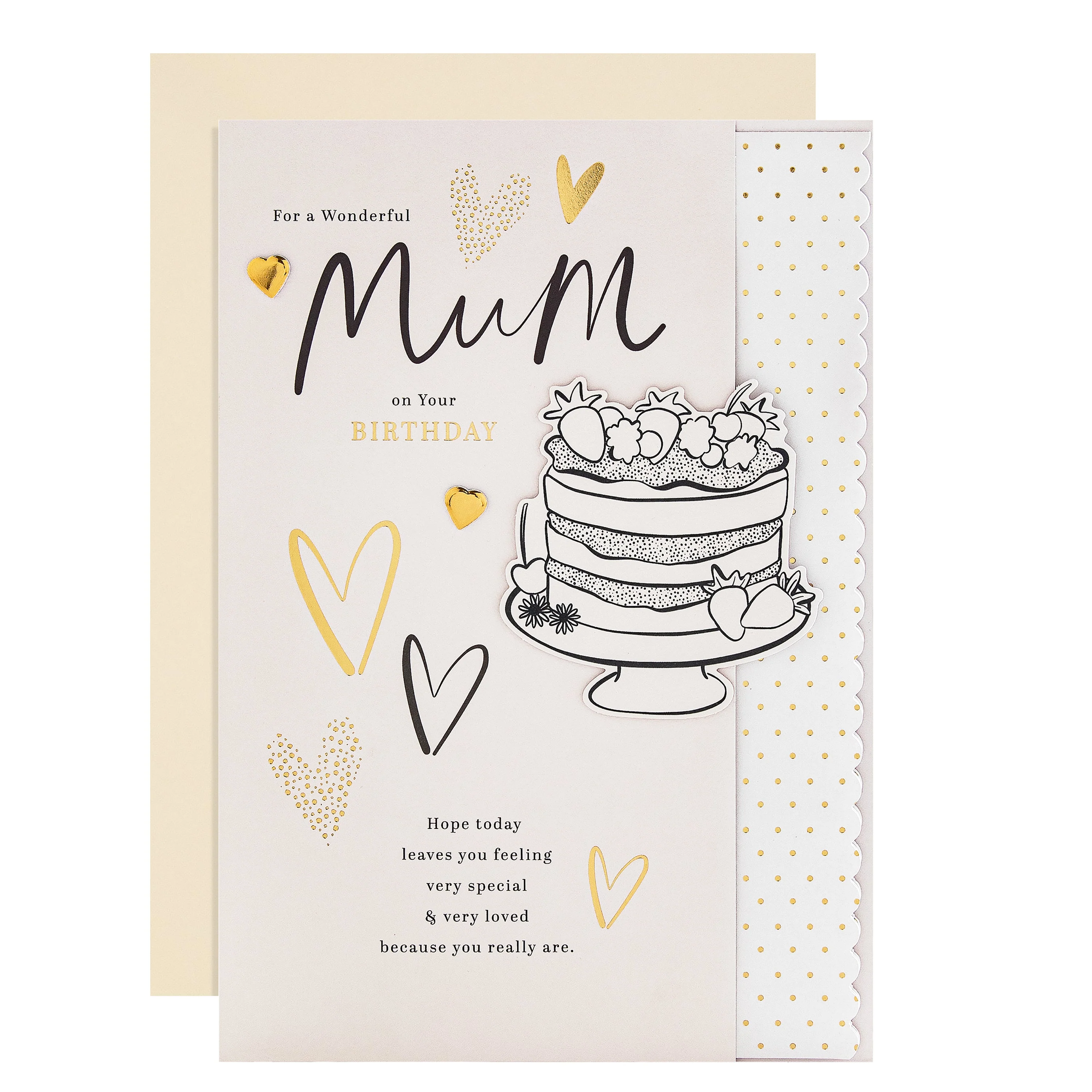 Birthday Card for Mum - Cake Design & Heartfelt Verse