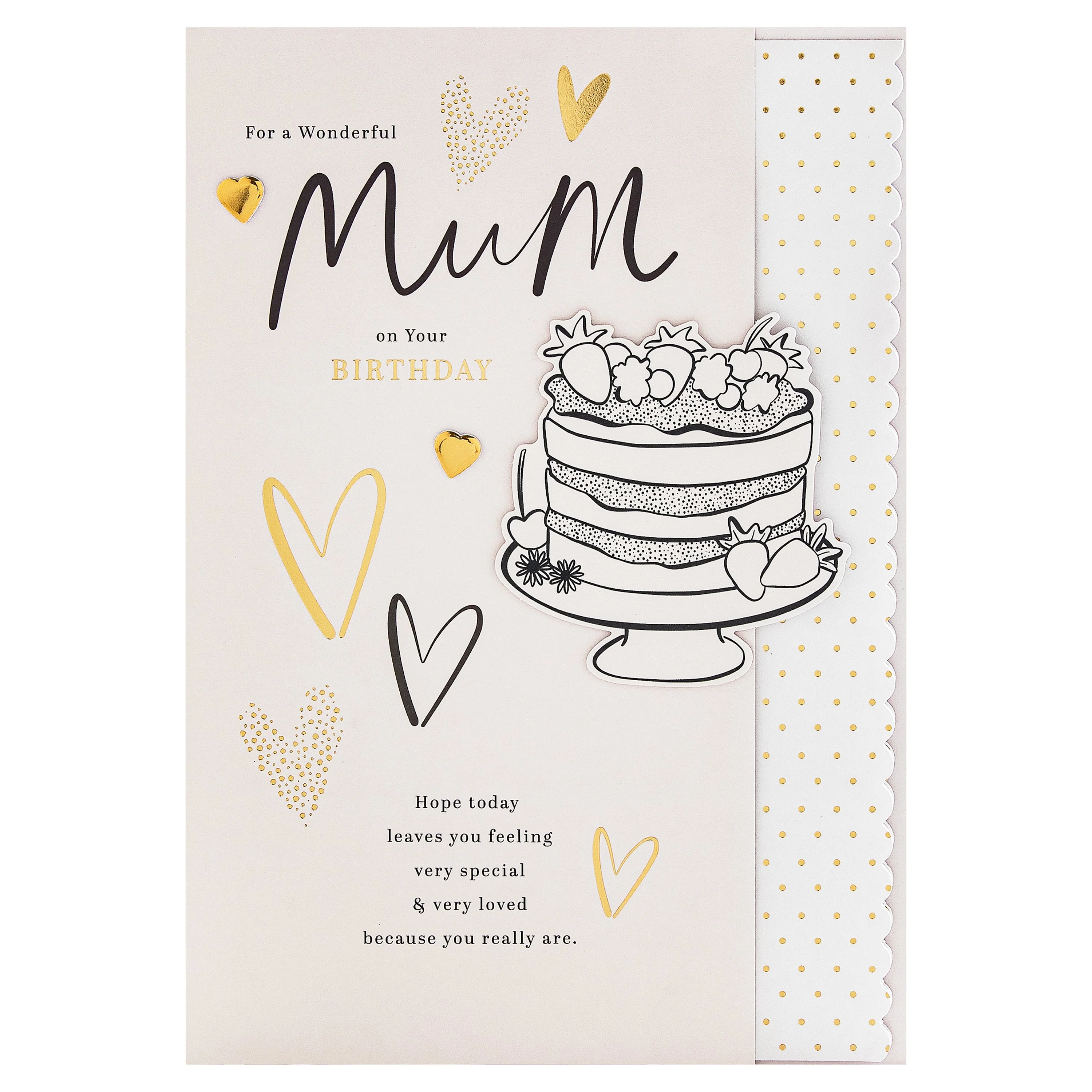 Birthday Card for Mum - Cake Design & Heartfelt Verse - Image 7