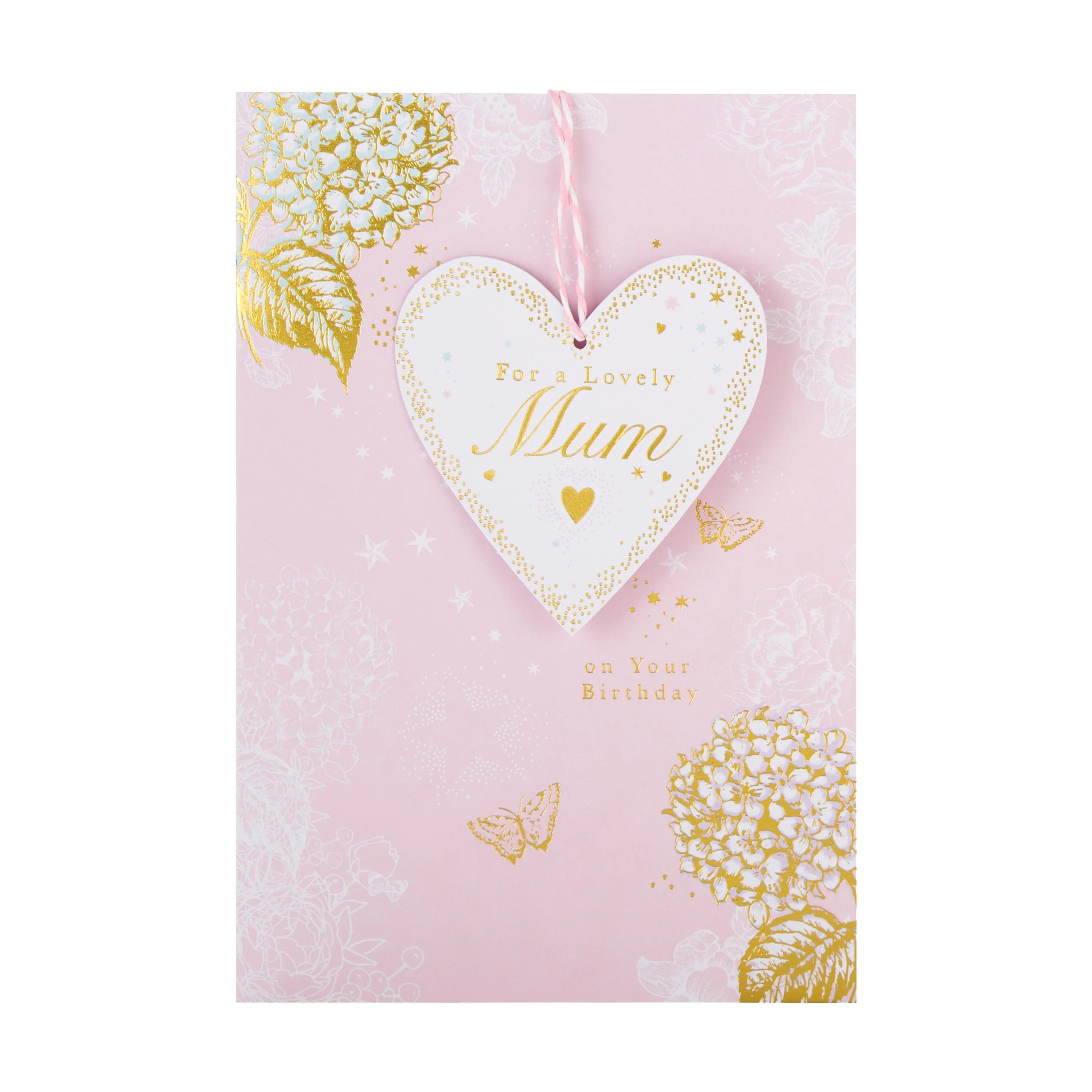Birthday card for Mum - Classic Floral Design with Gold Foil - Image 3