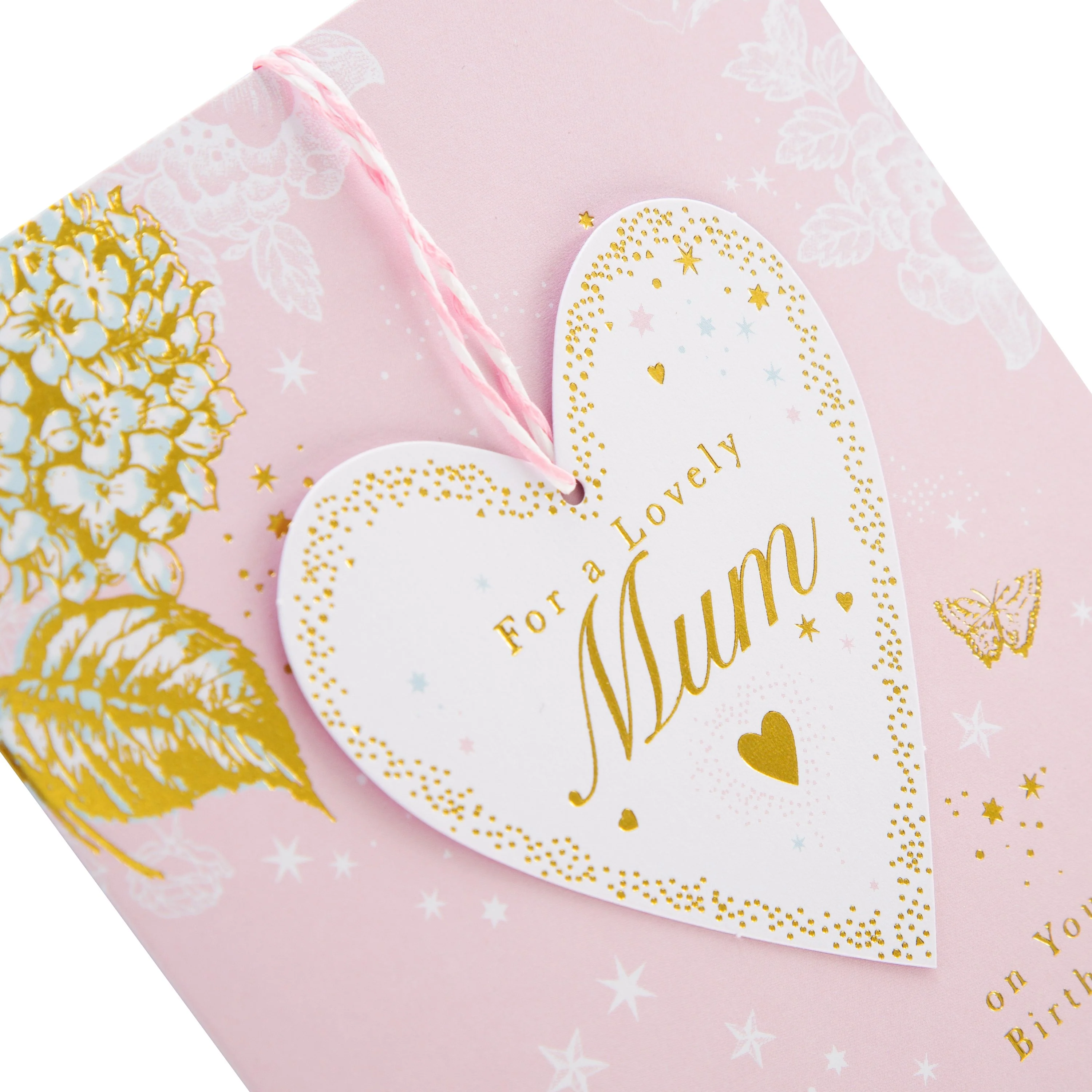 Birthday card for Mum - Classic Floral Design with Gold Foil - Image 4