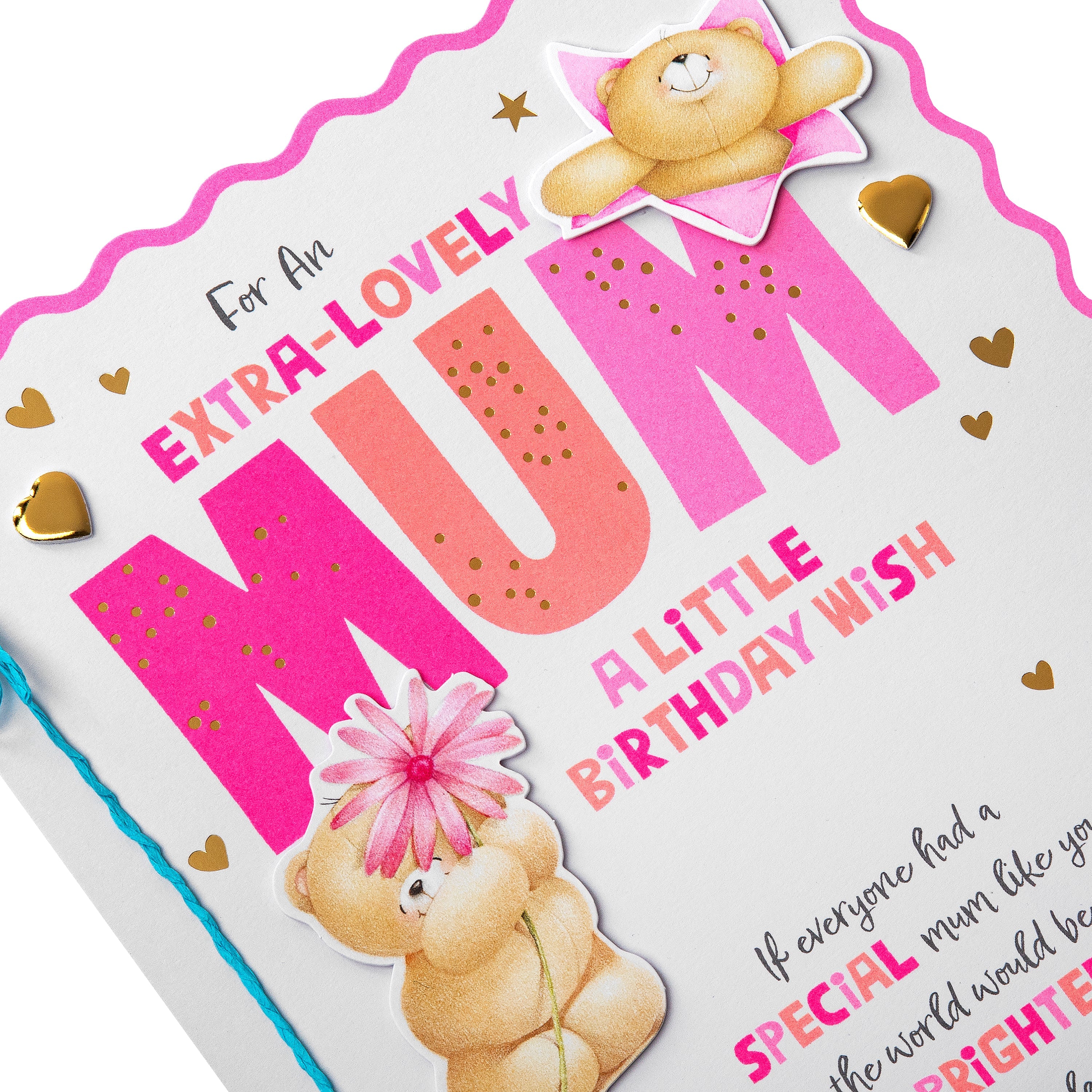 Birthday Card for Mum - Cute Forever Friends with Flowers Design - Image 7