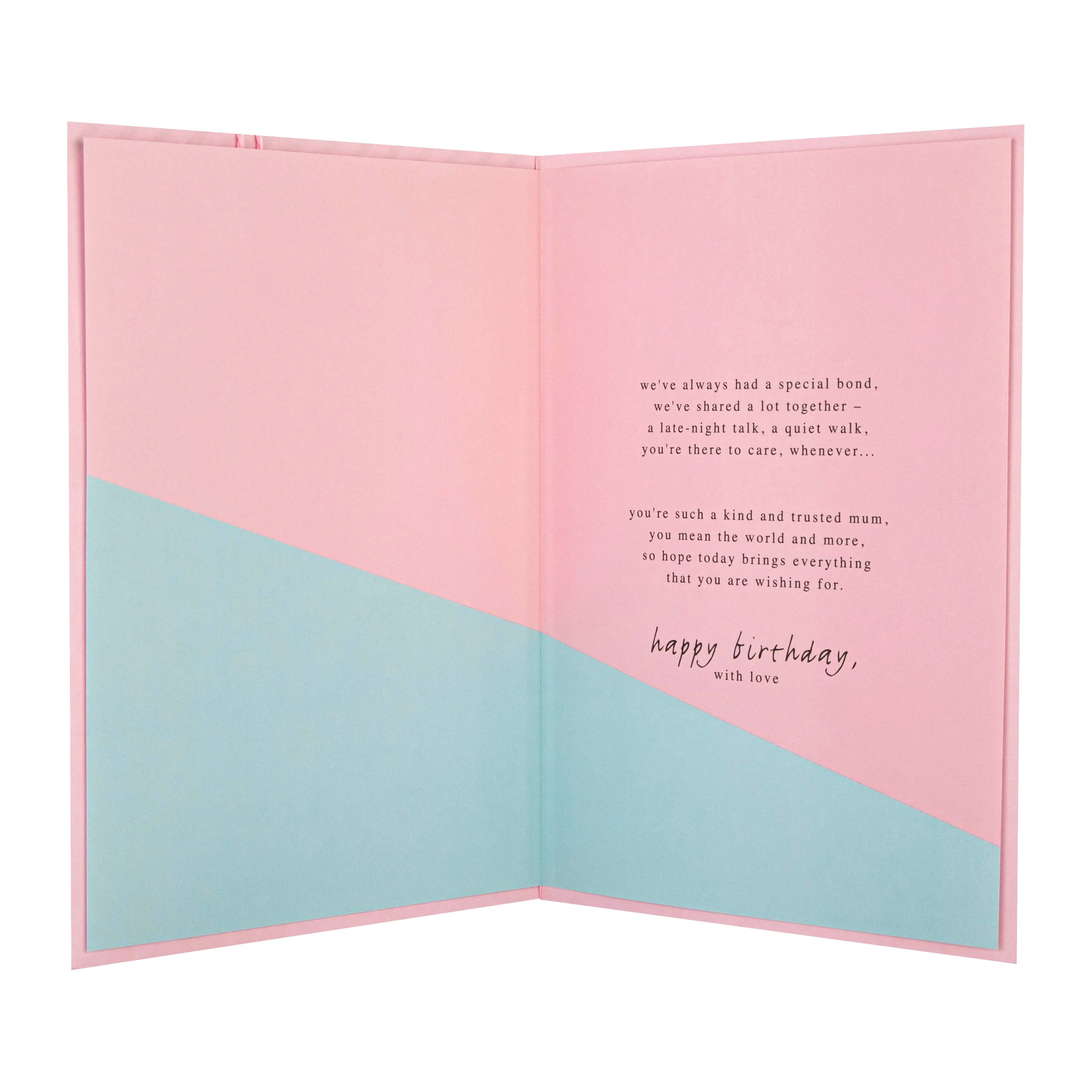 Birthday Card for Mum - Floral Design with Tag - Image 2