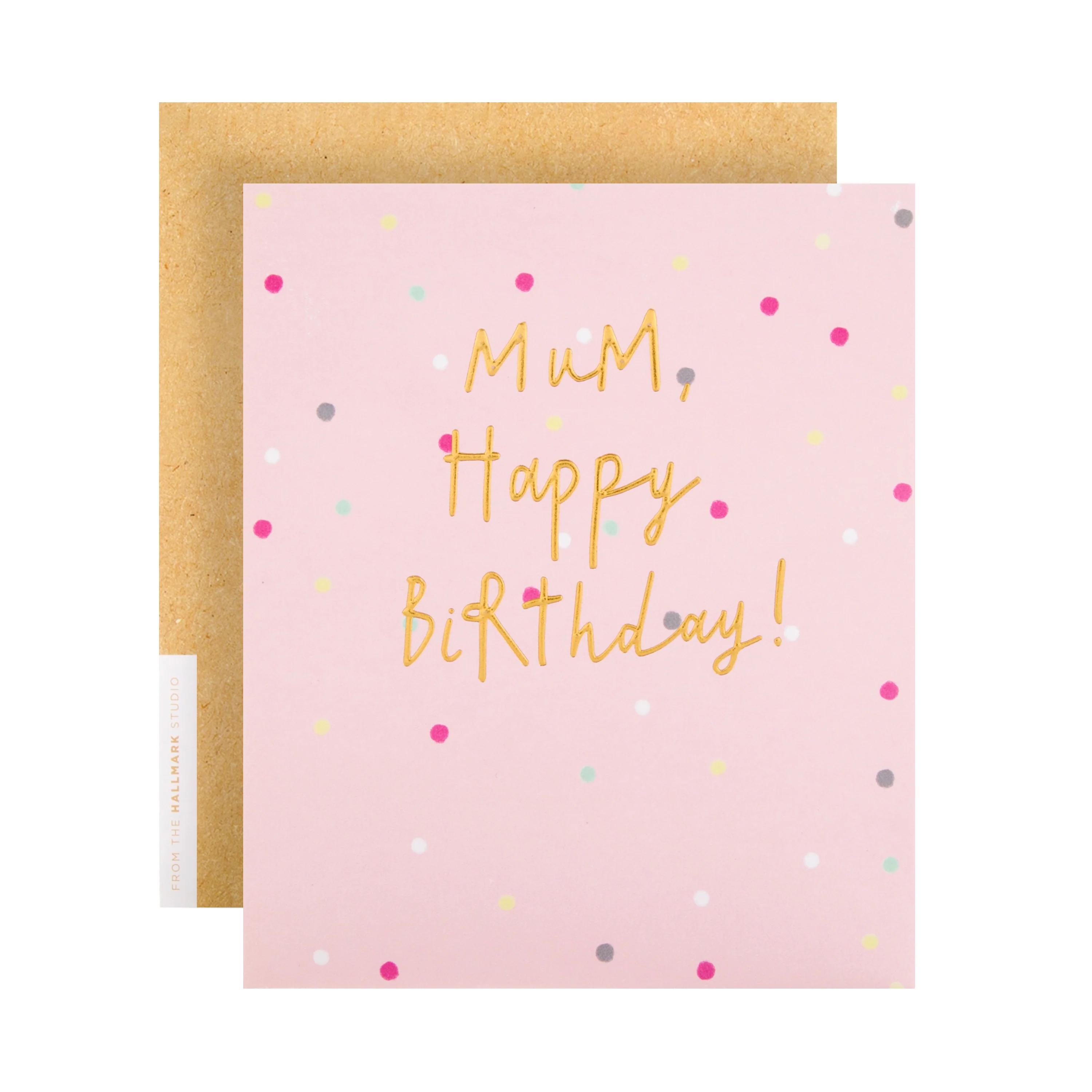 Birthday Card for Mum from The Hallmark Studio - Embossed Foil Text Design