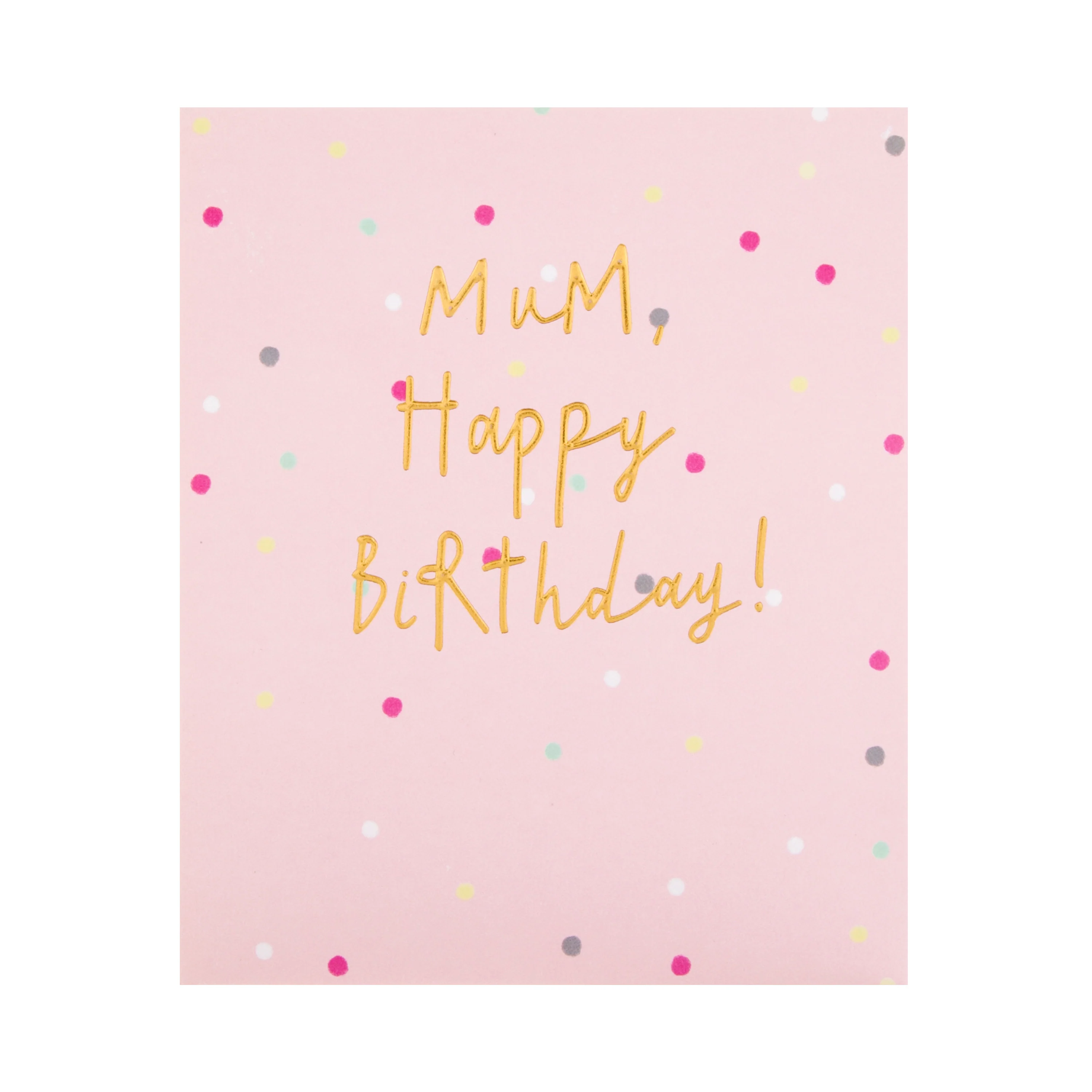 Birthday Card for Mum from The Hallmark Studio - Embossed Foil Text Design - Image 3