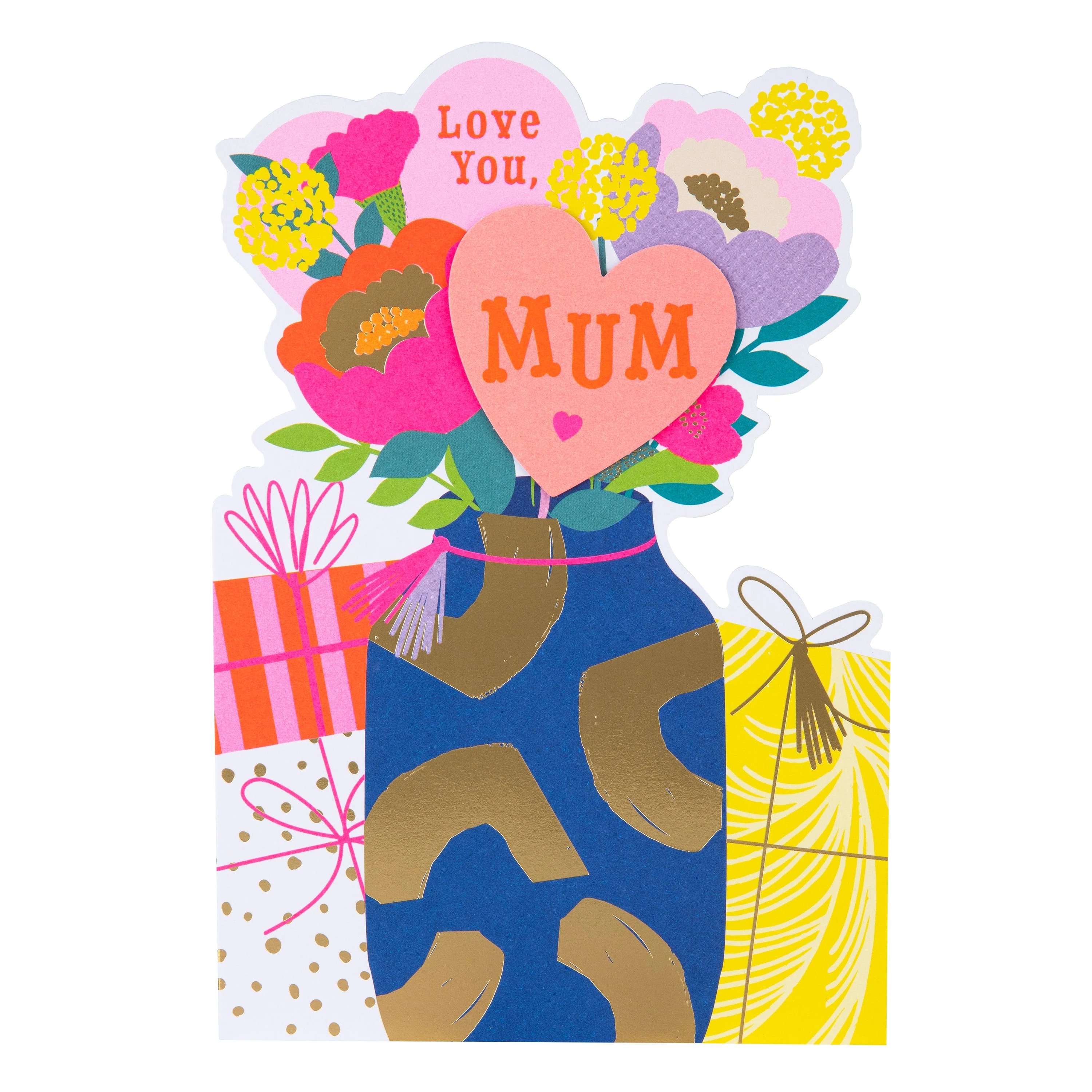 Birthday Card for Mum - Hello Sunrise Colourful Vase & Flowers Design - Image 4