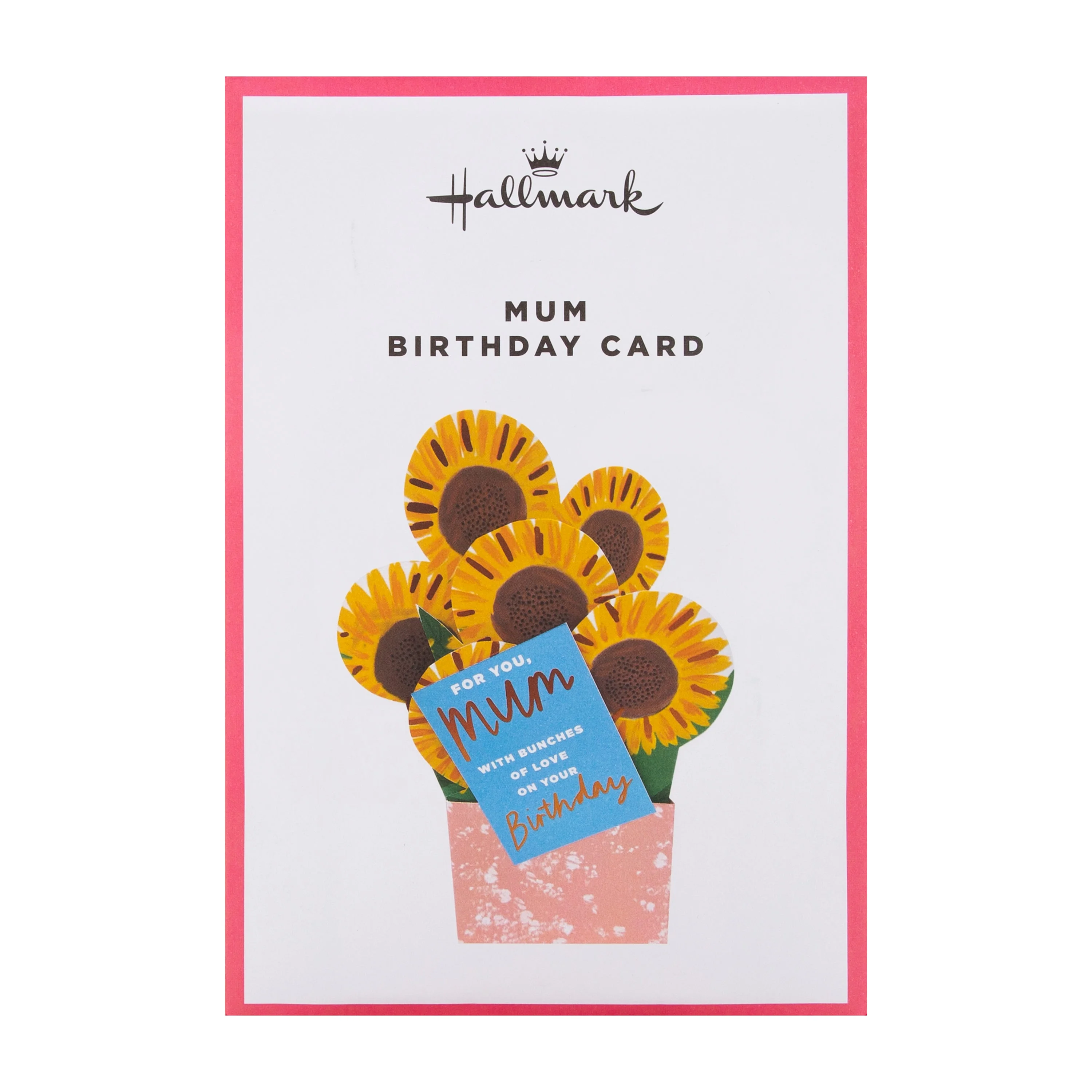 Birthday Card for Mum - Pop-up 3D Sunflowers & Vase Design - Image 7