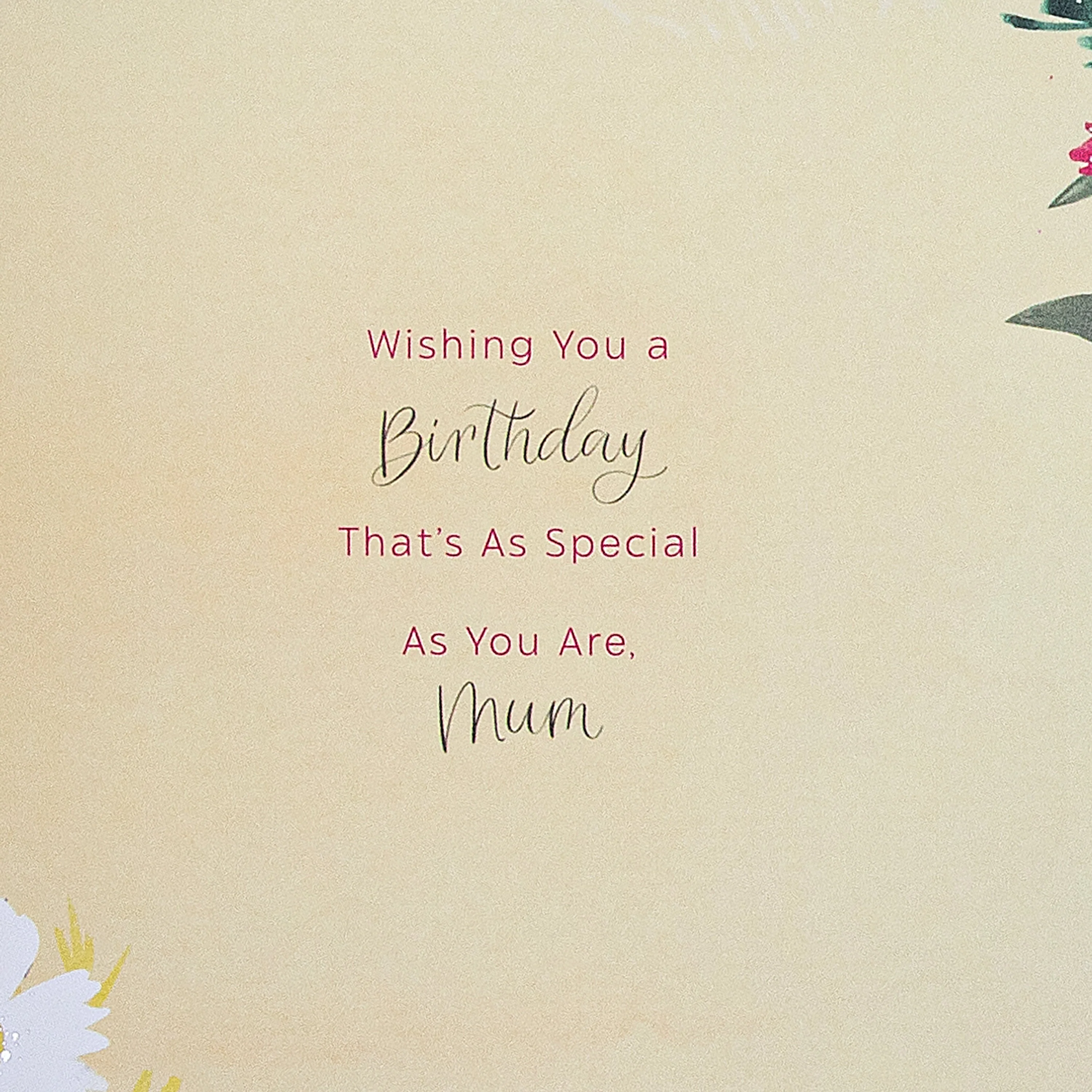 Birthday Card for Mum - Purple Florals Design & Heartfelt Verse - Image 7