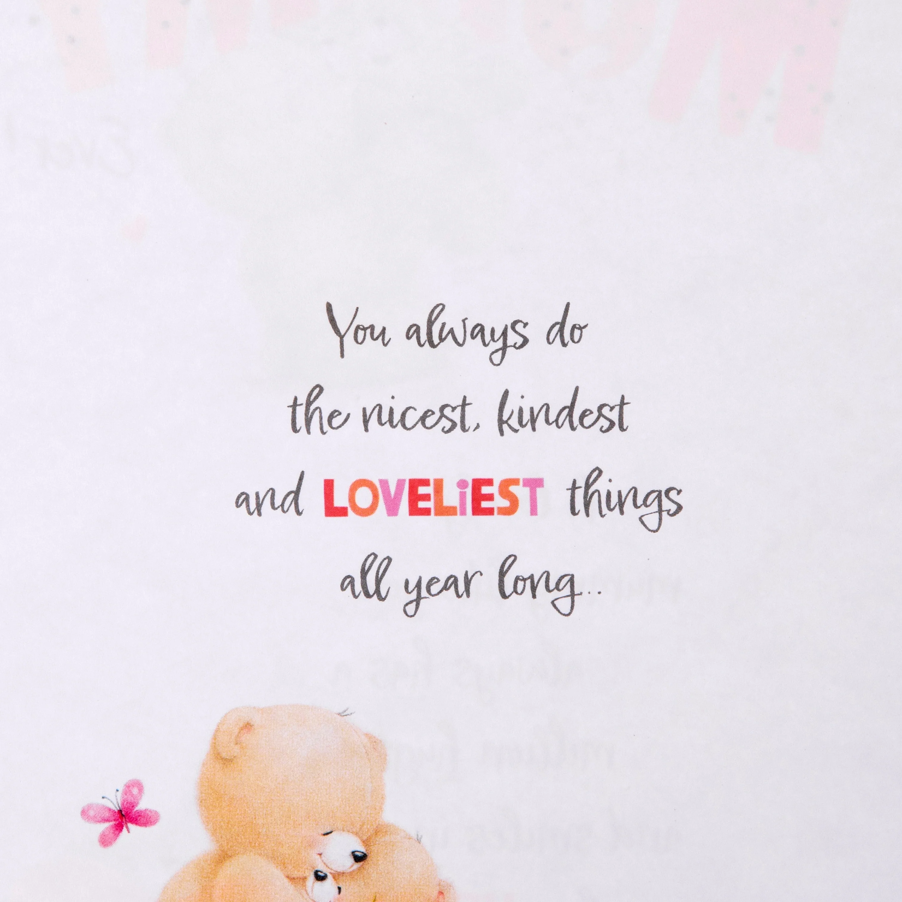 Birthday Card for Mummy - Forever Friends Bears Heart Design - Image 3