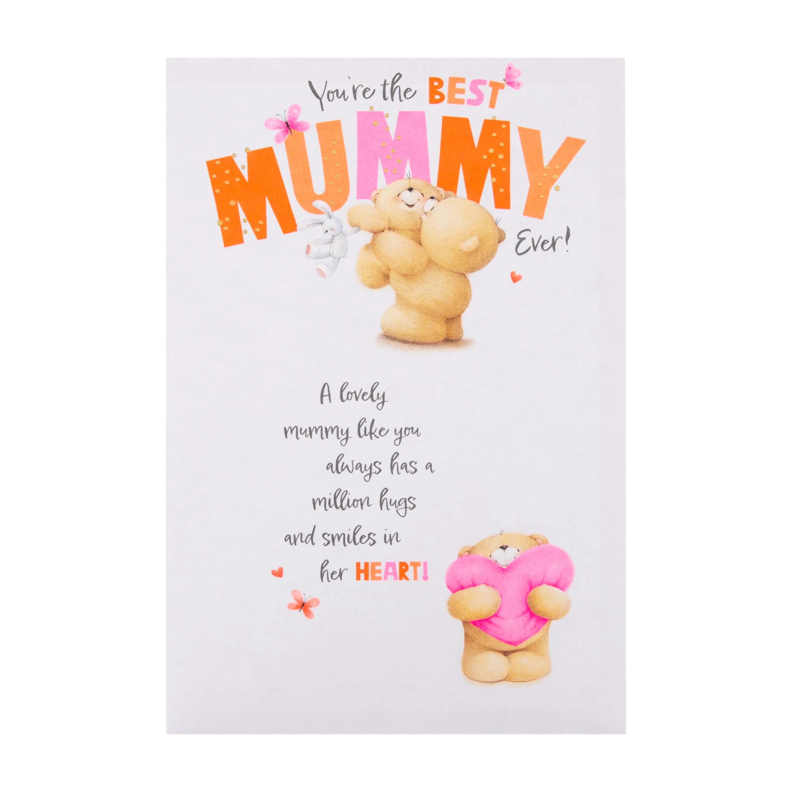 Birthday Card for Mummy - Forever Friends Bears Heart Design - Image 5