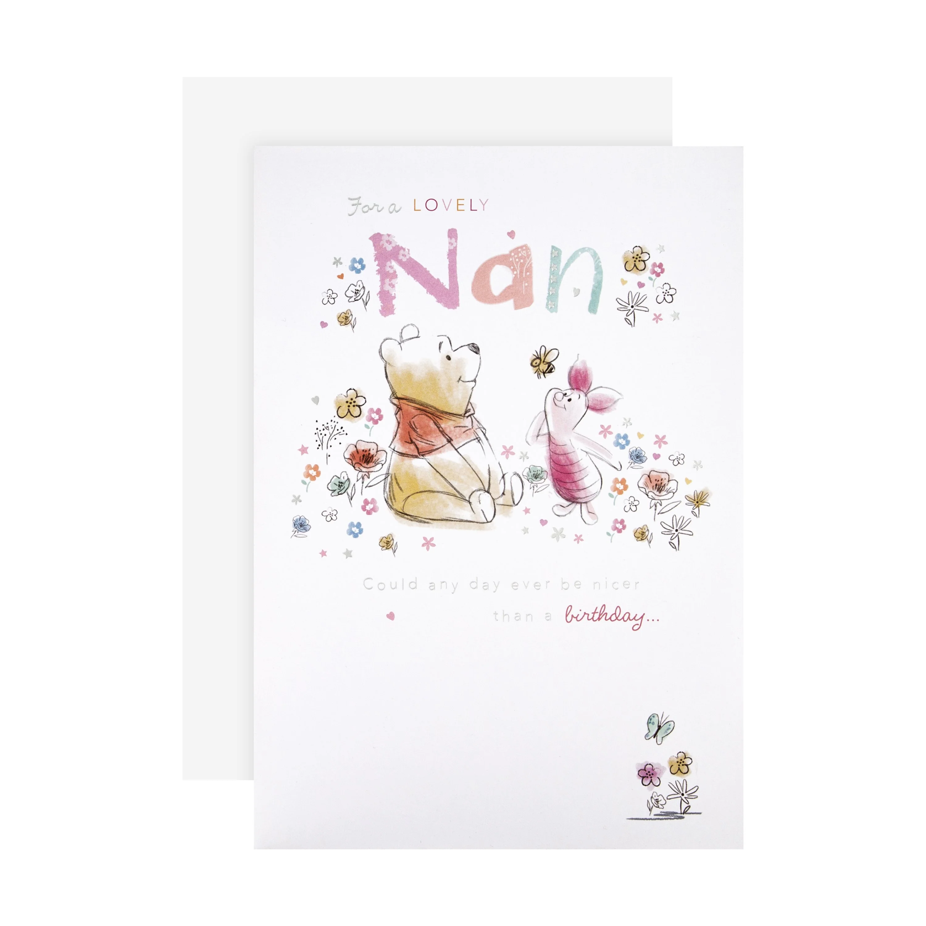 Birthday Card for Nan - Cute Disney Winnie the Pooh Design