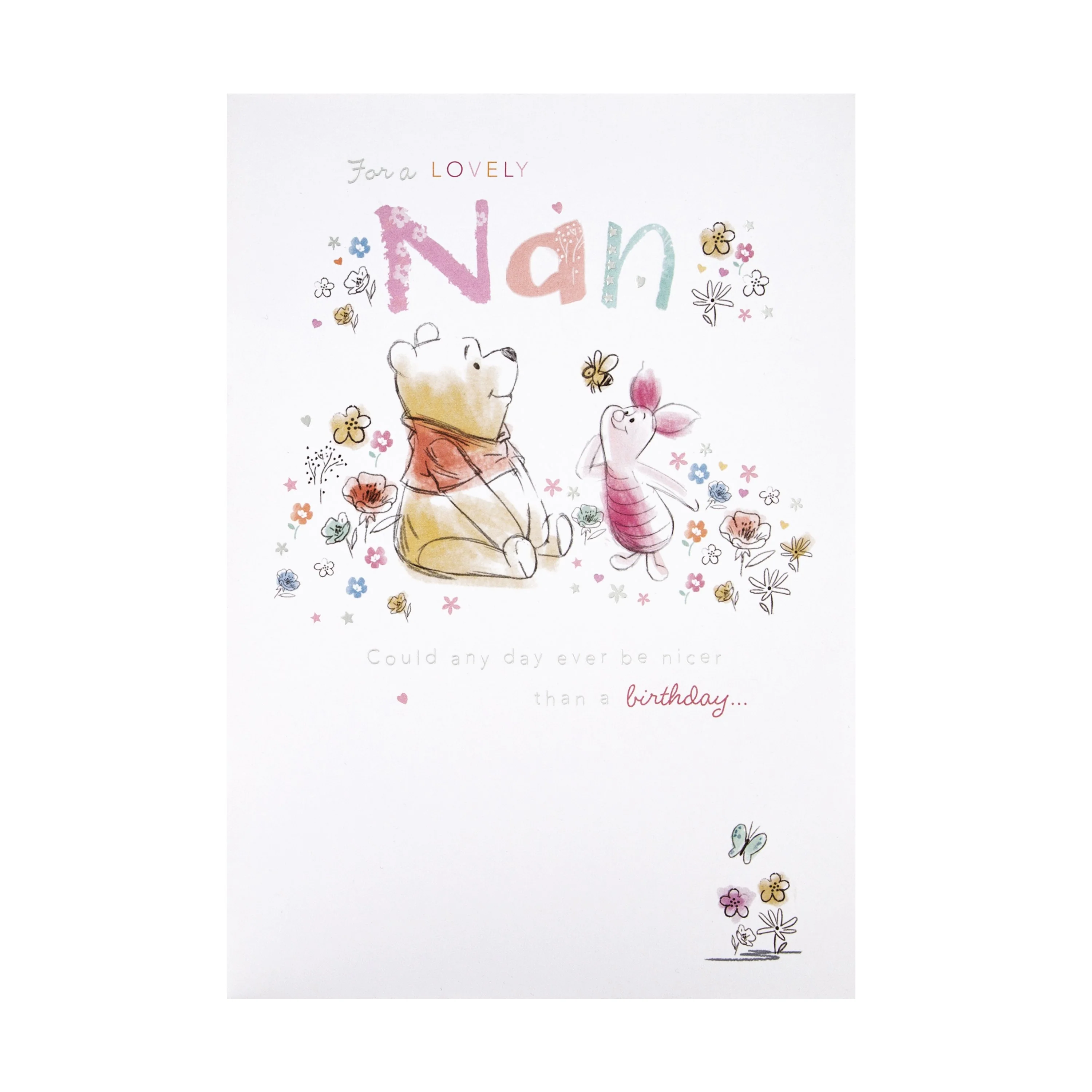 Birthday Card for Nan - Cute Disney Winnie the Pooh Design - Image 3