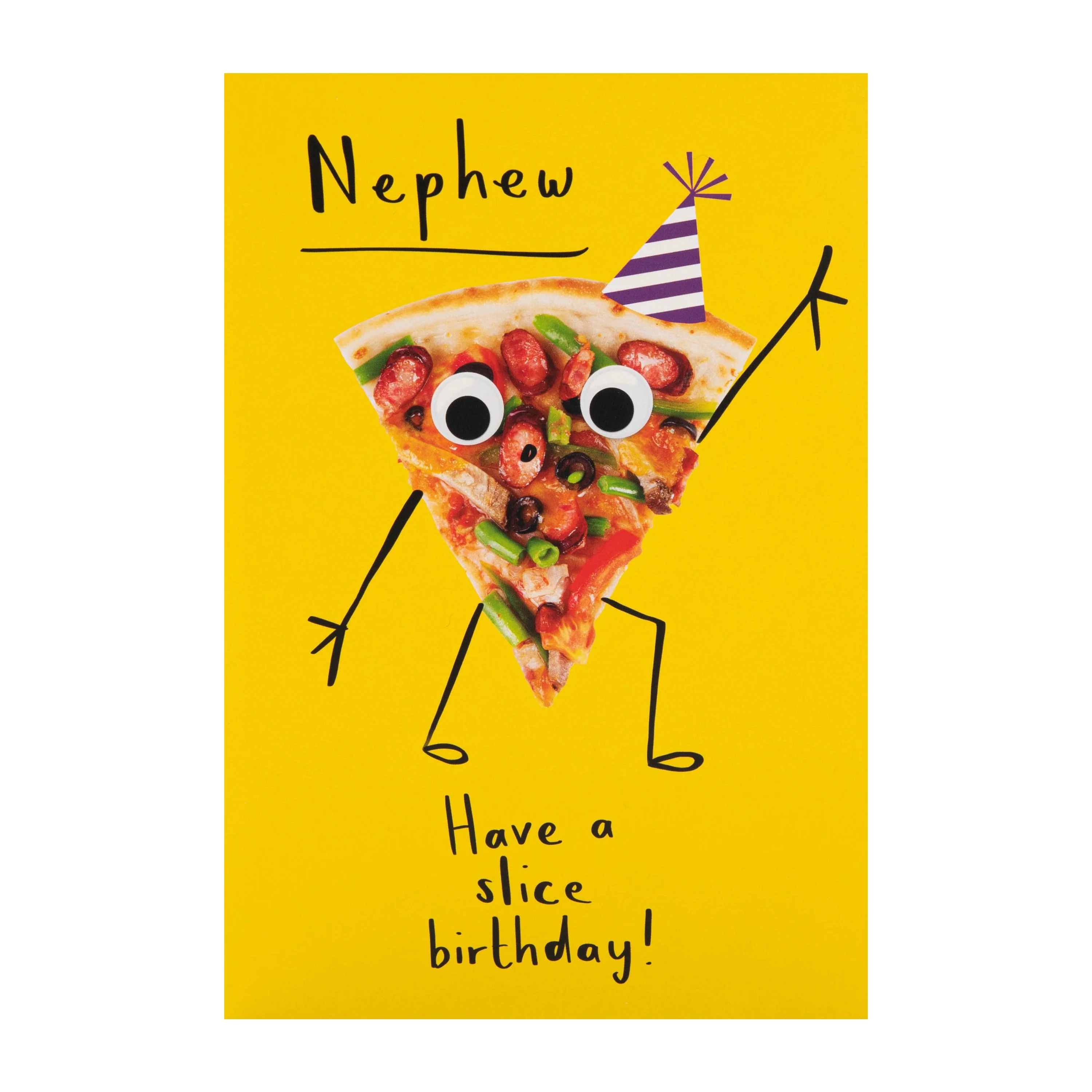 Birthday Card for Nephew - Funny Pizza Design - Image 4