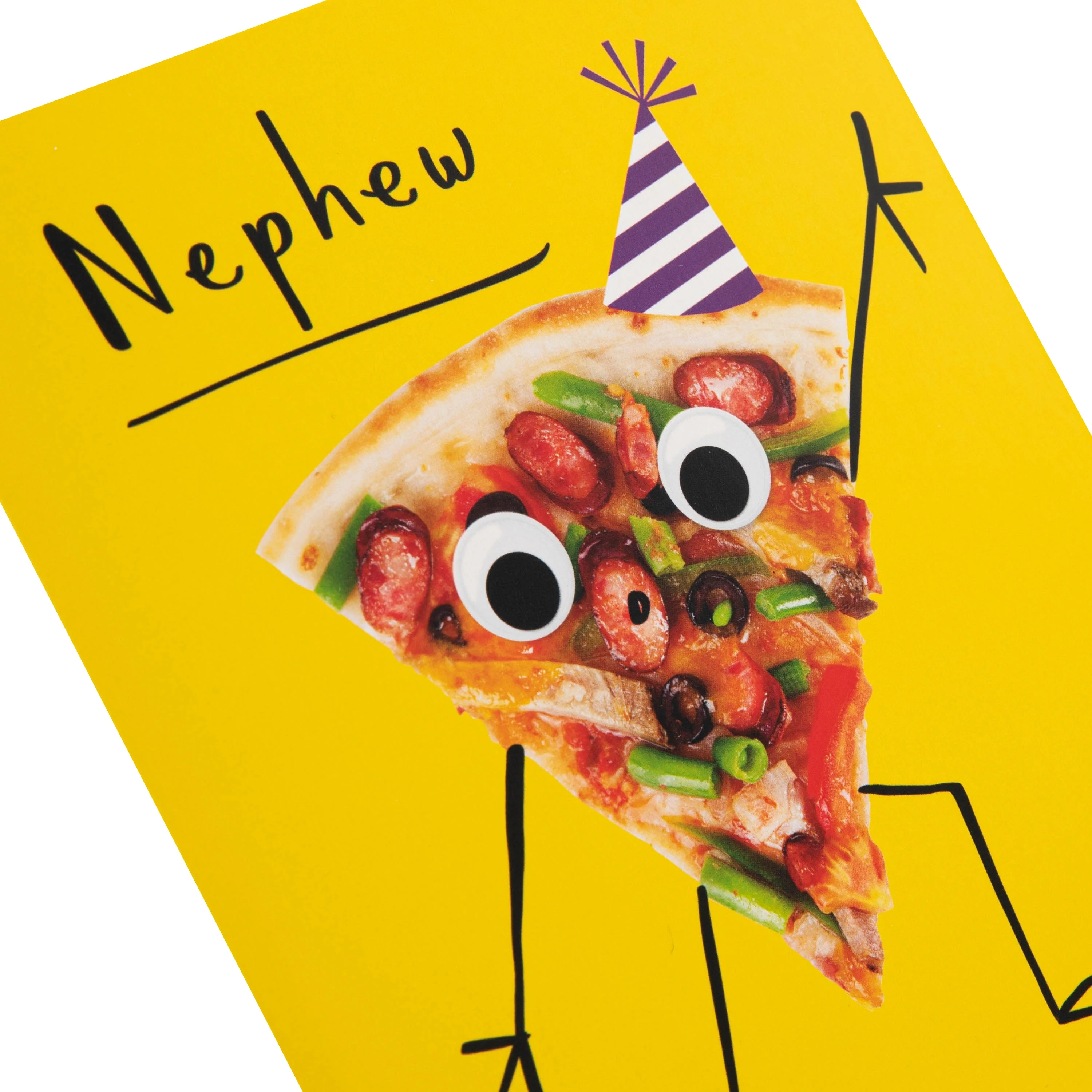 Birthday Card for Nephew - Funny Pizza Design - Image 5