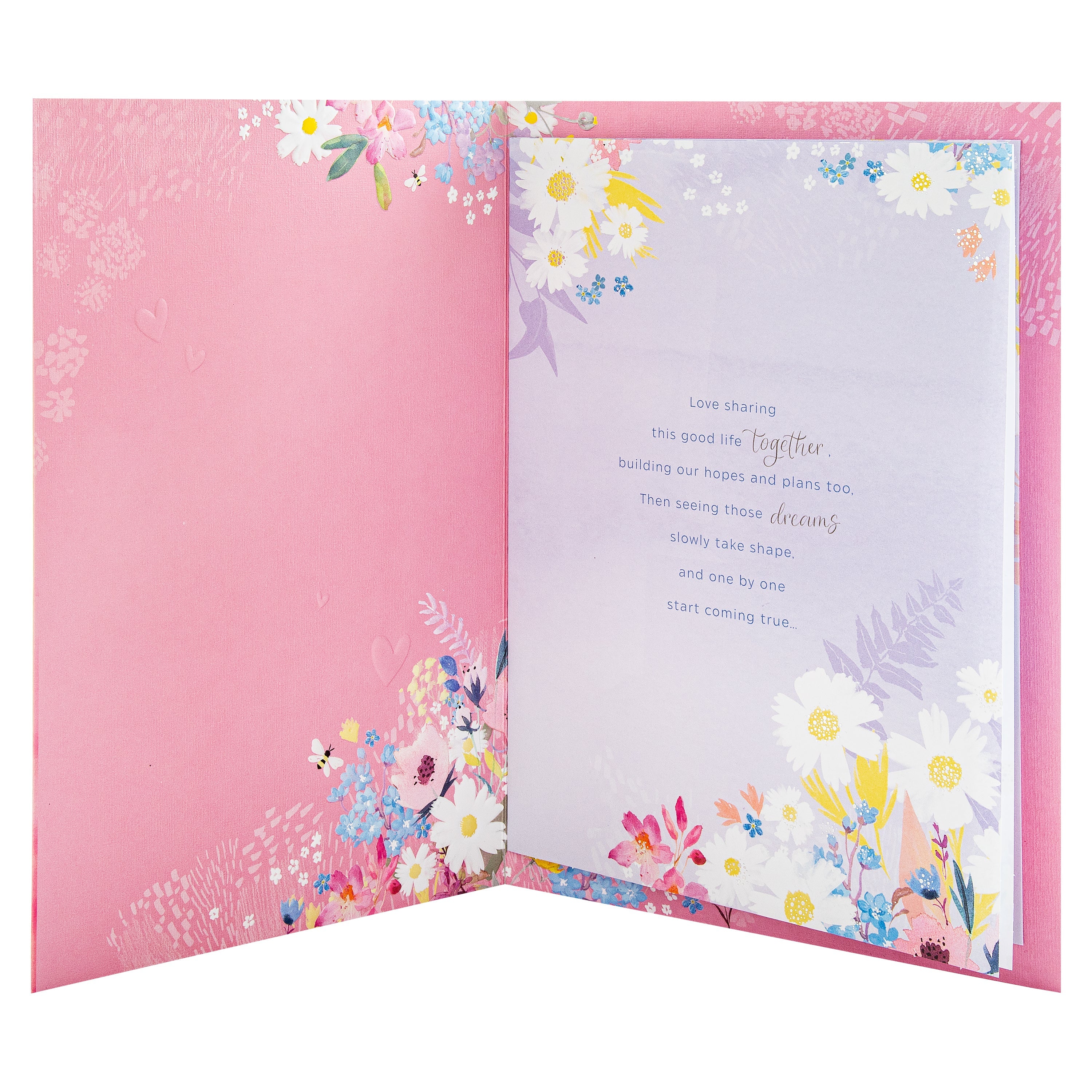 Birthday Card for One I Love - Pink Florals Design & Heartfelt Verse - Image 2