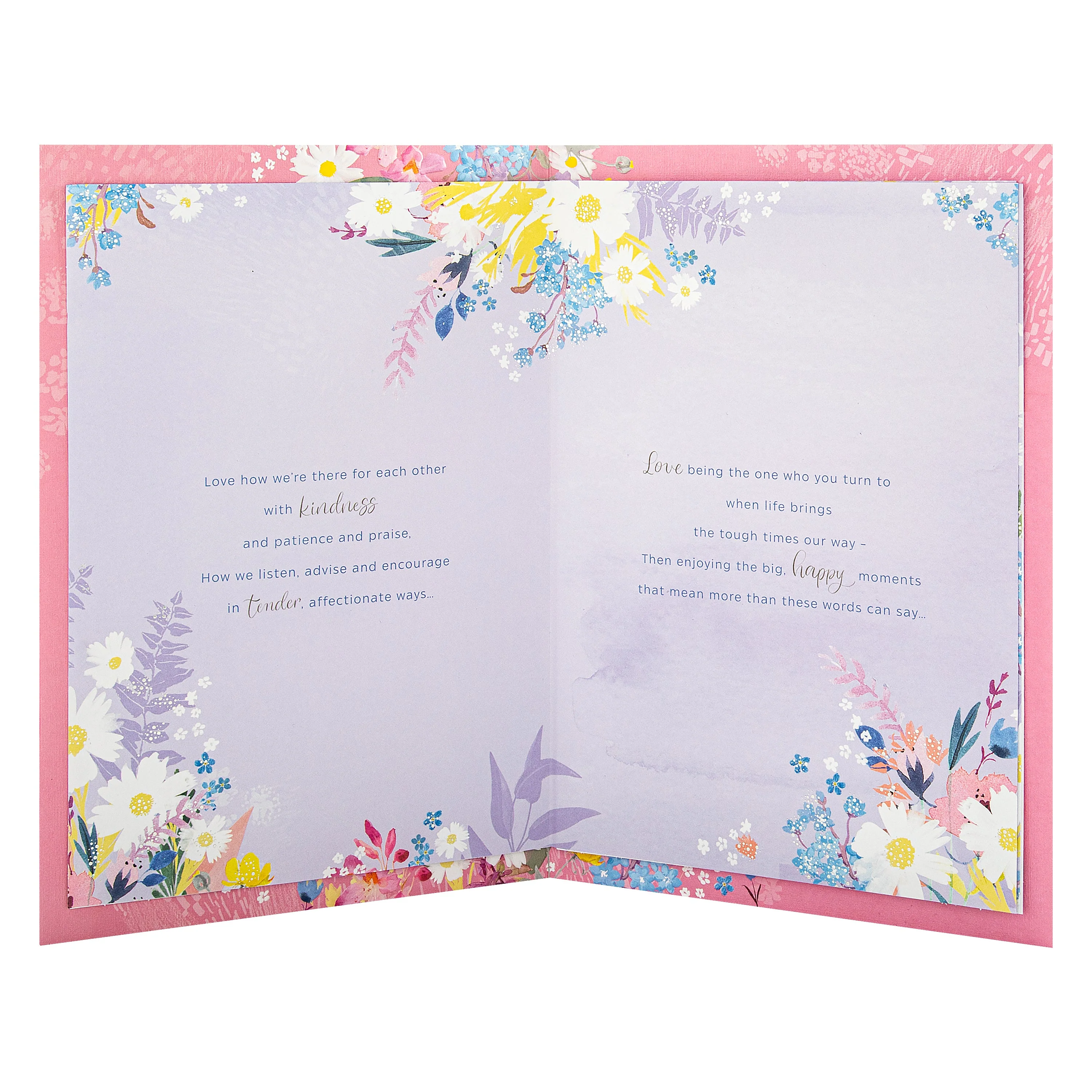 Birthday Card for One I Love - Pink Florals Design & Heartfelt Verse - Image 3