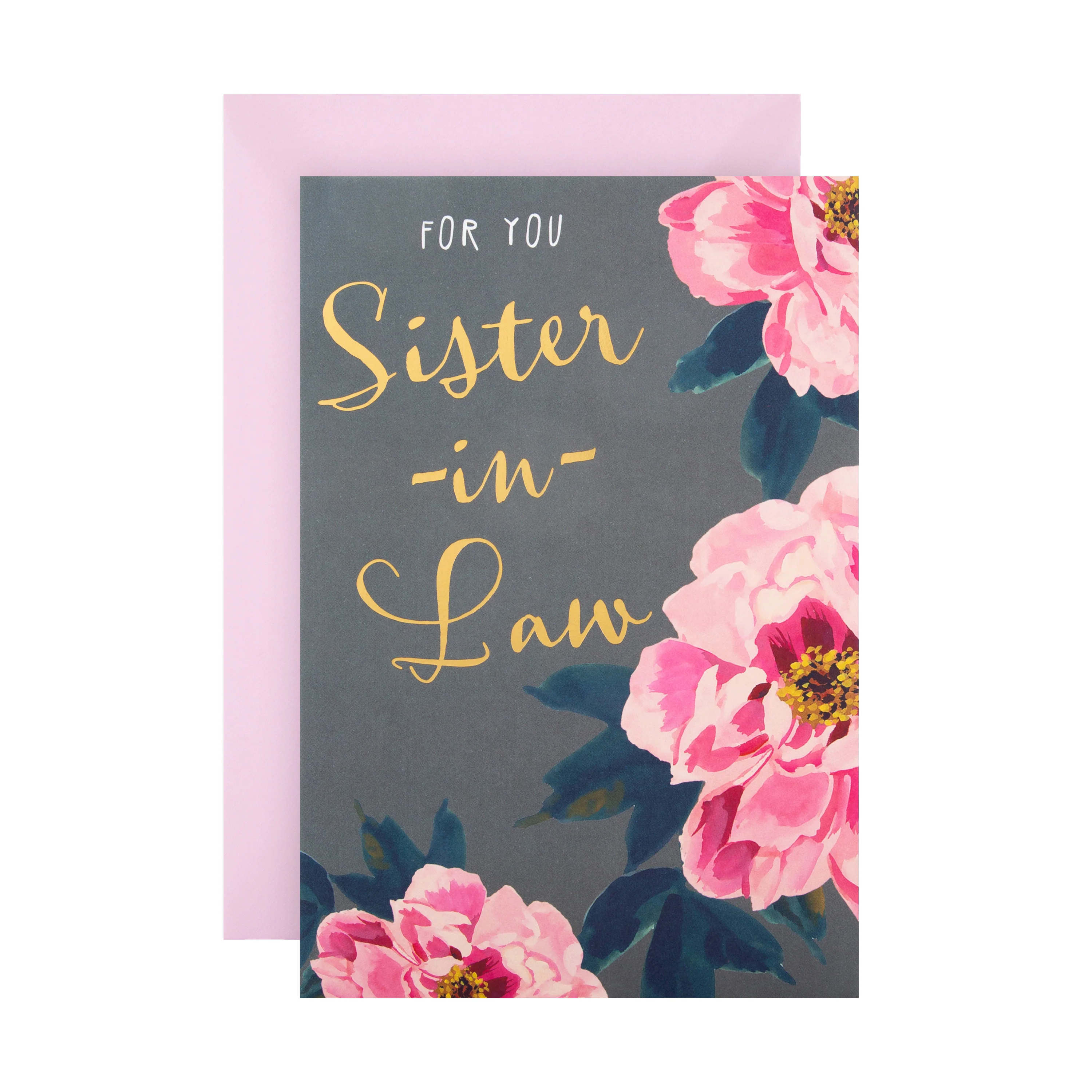 Birthday Card for Sister-in-Law- Elegant Floral Design