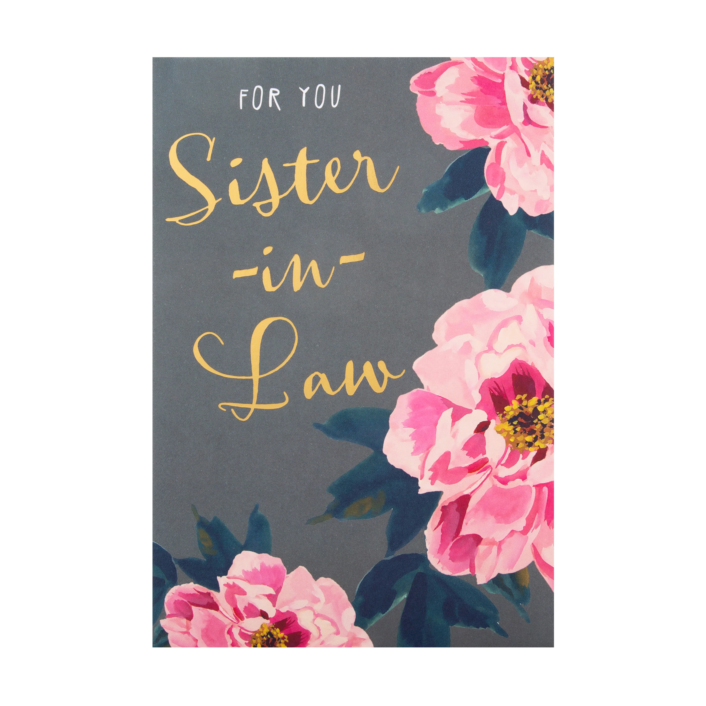 Birthday Card for Sister-in-Law- Elegant Floral Design - Image 3