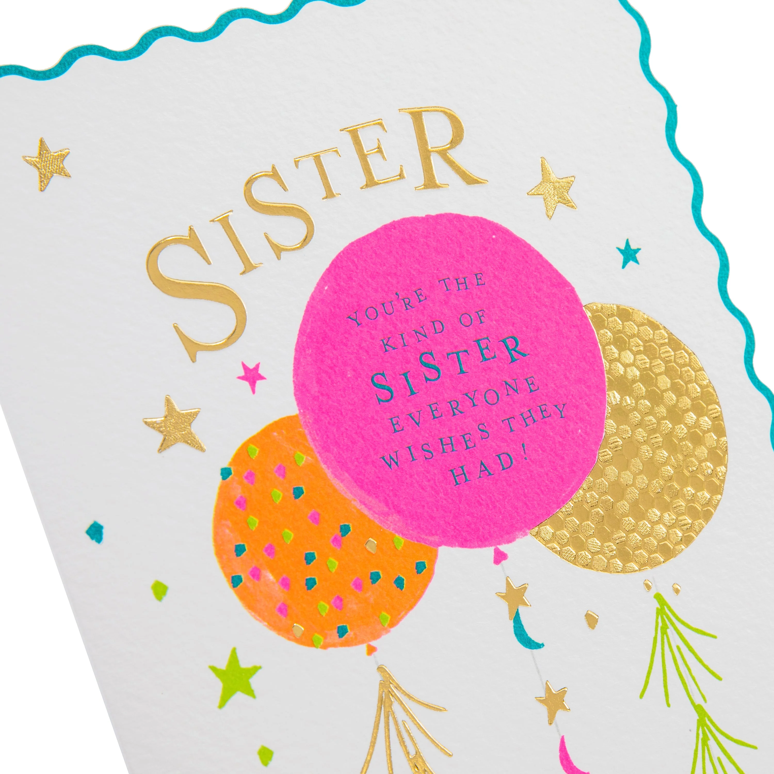 Birthday Card for Sister - Oh Darling Colourful Balloons Design - Image 5