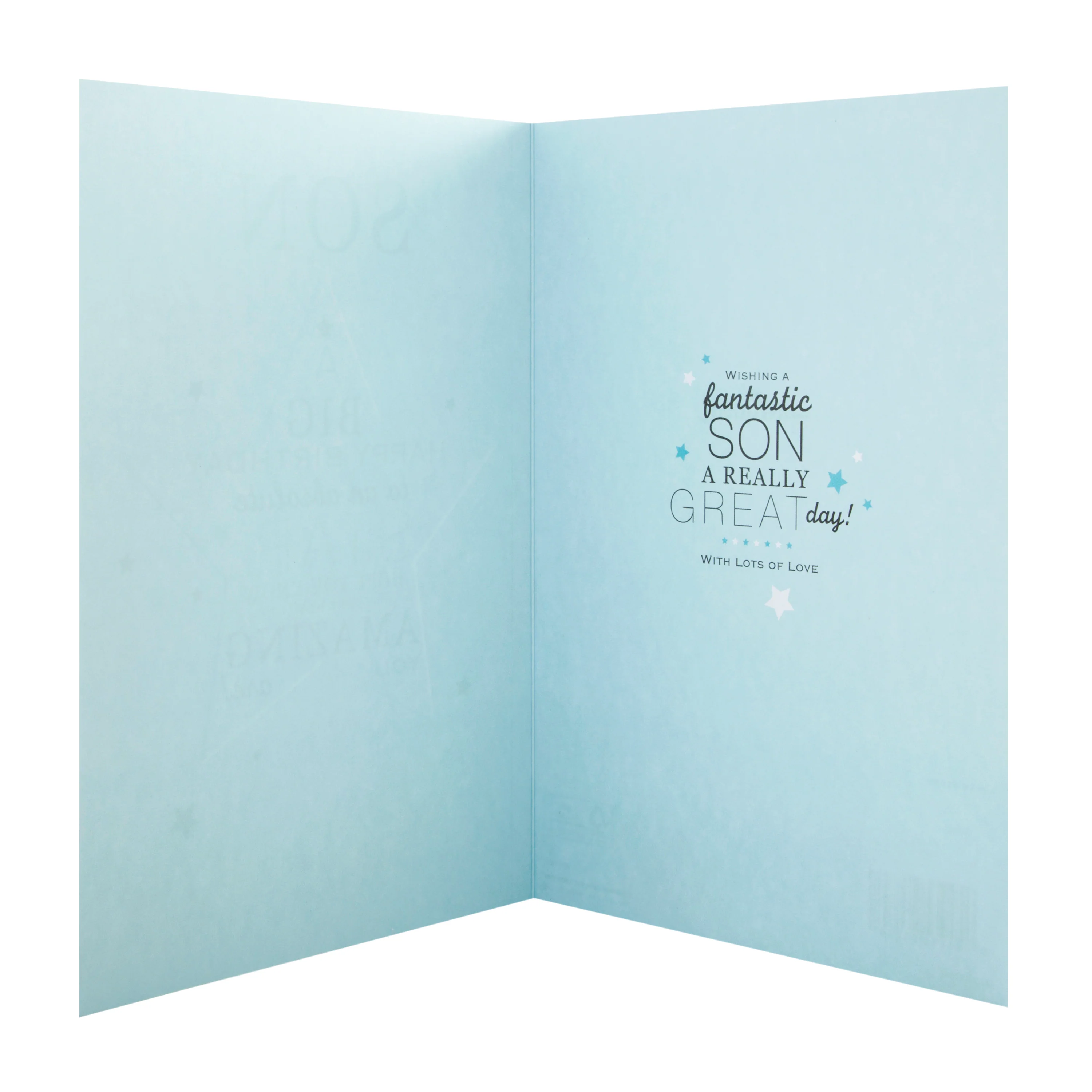 Birthday Card for Son -Modern Embossed Design - Image 2
