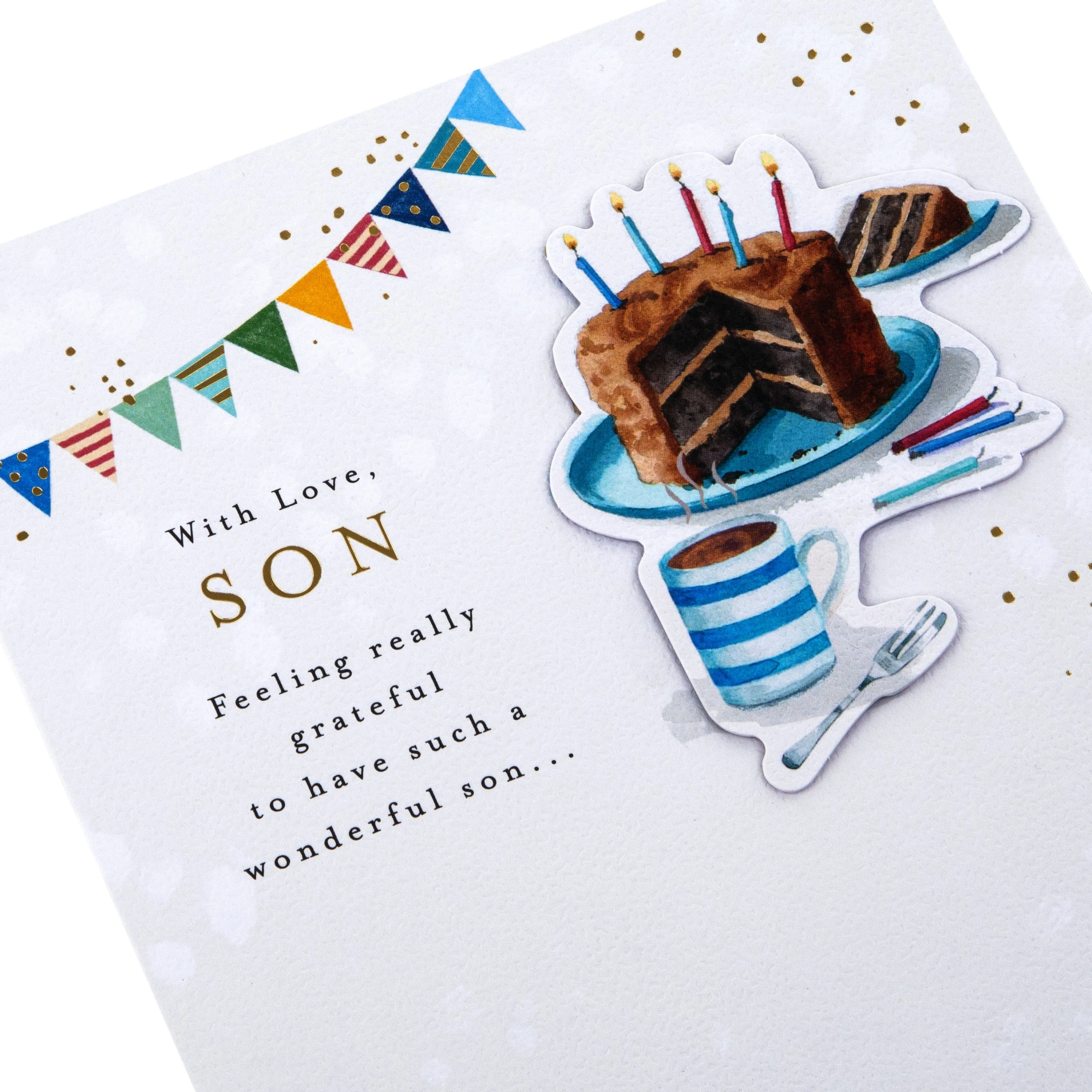 Birthday Card for Son - Lucy Cromwell Cake & Coffee Design - Image 4