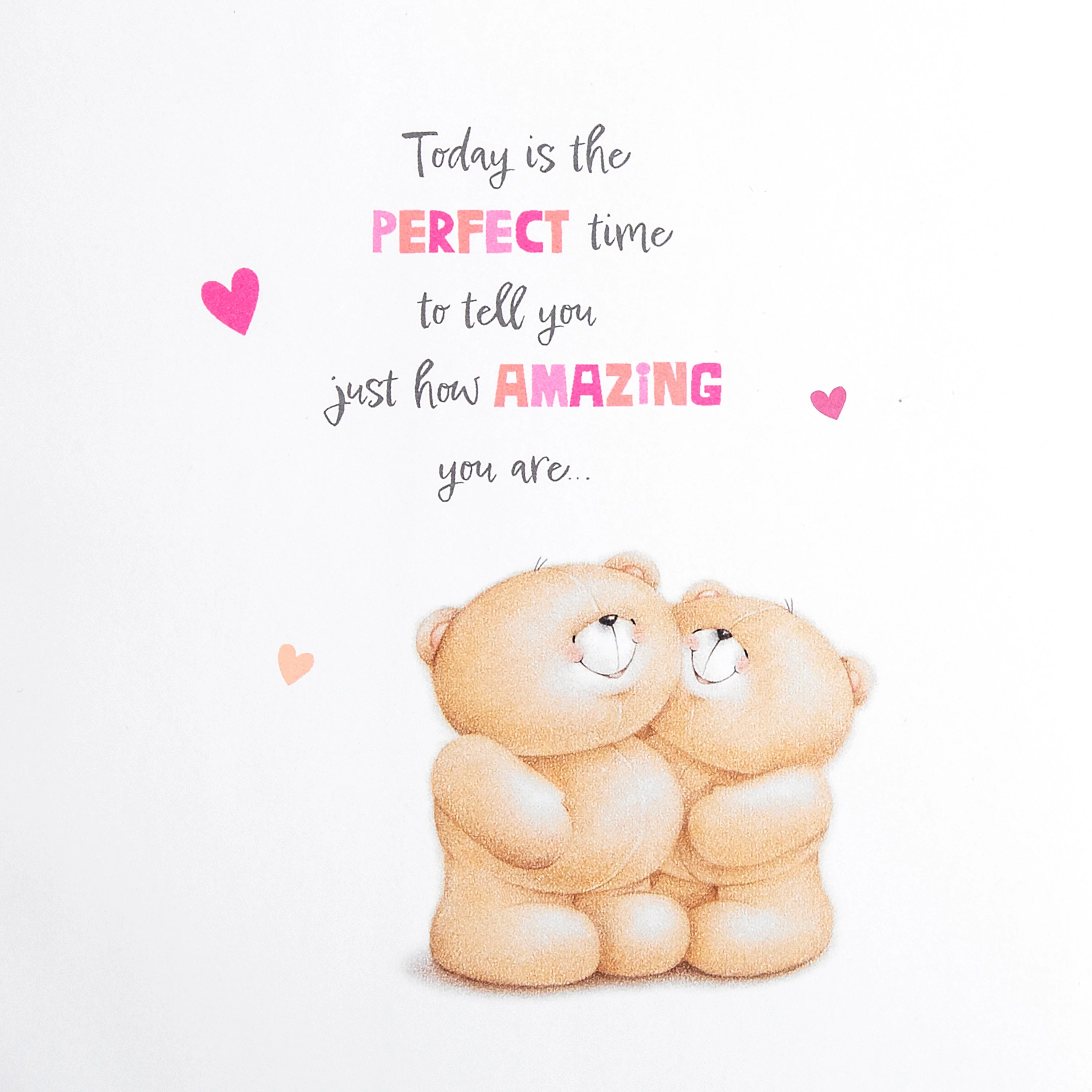 Birthday Card for Wife - Cute Forever Friends & Hearts Design - Image 4
