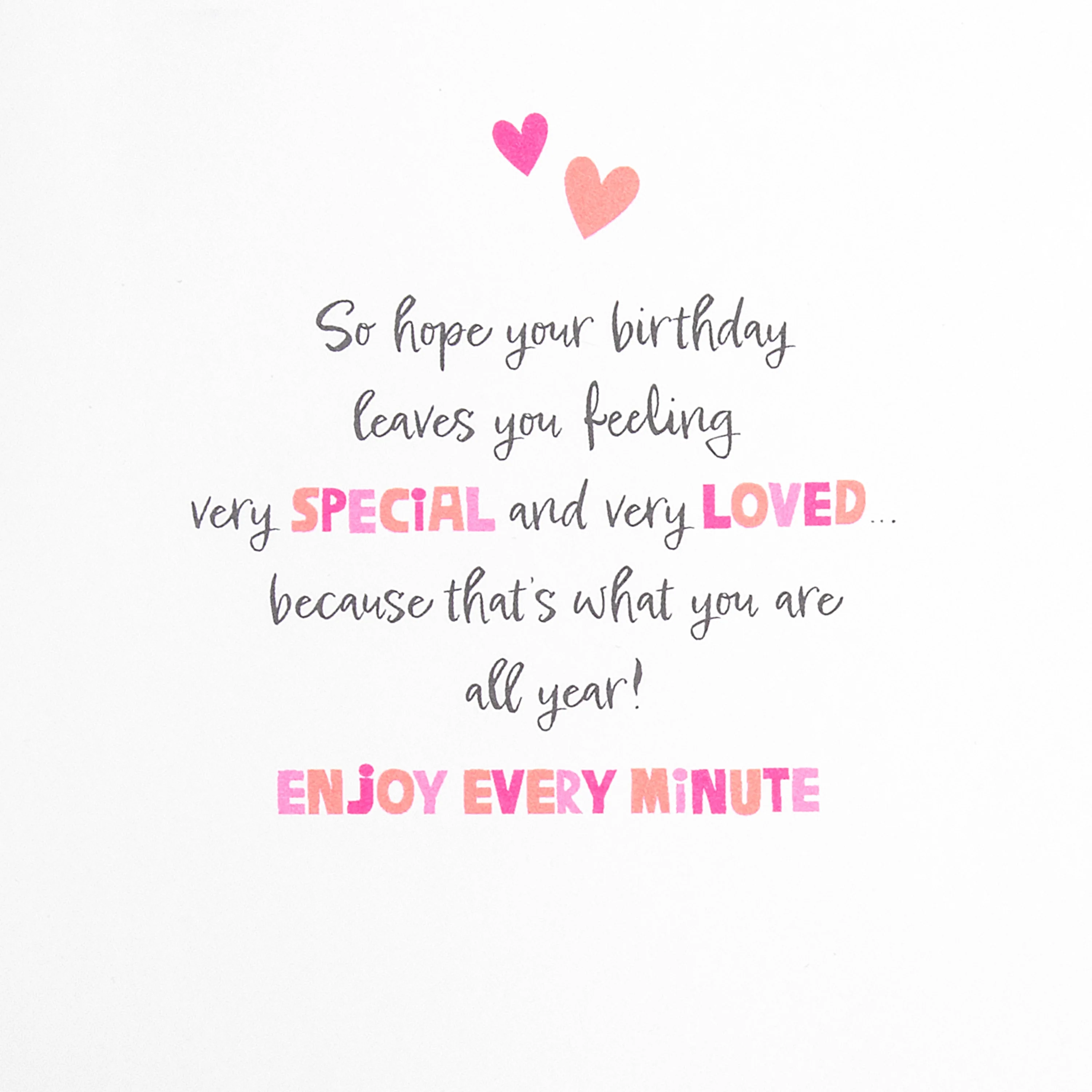 Birthday Card for Wife - Cute Forever Friends & Hearts Design - Image 5
