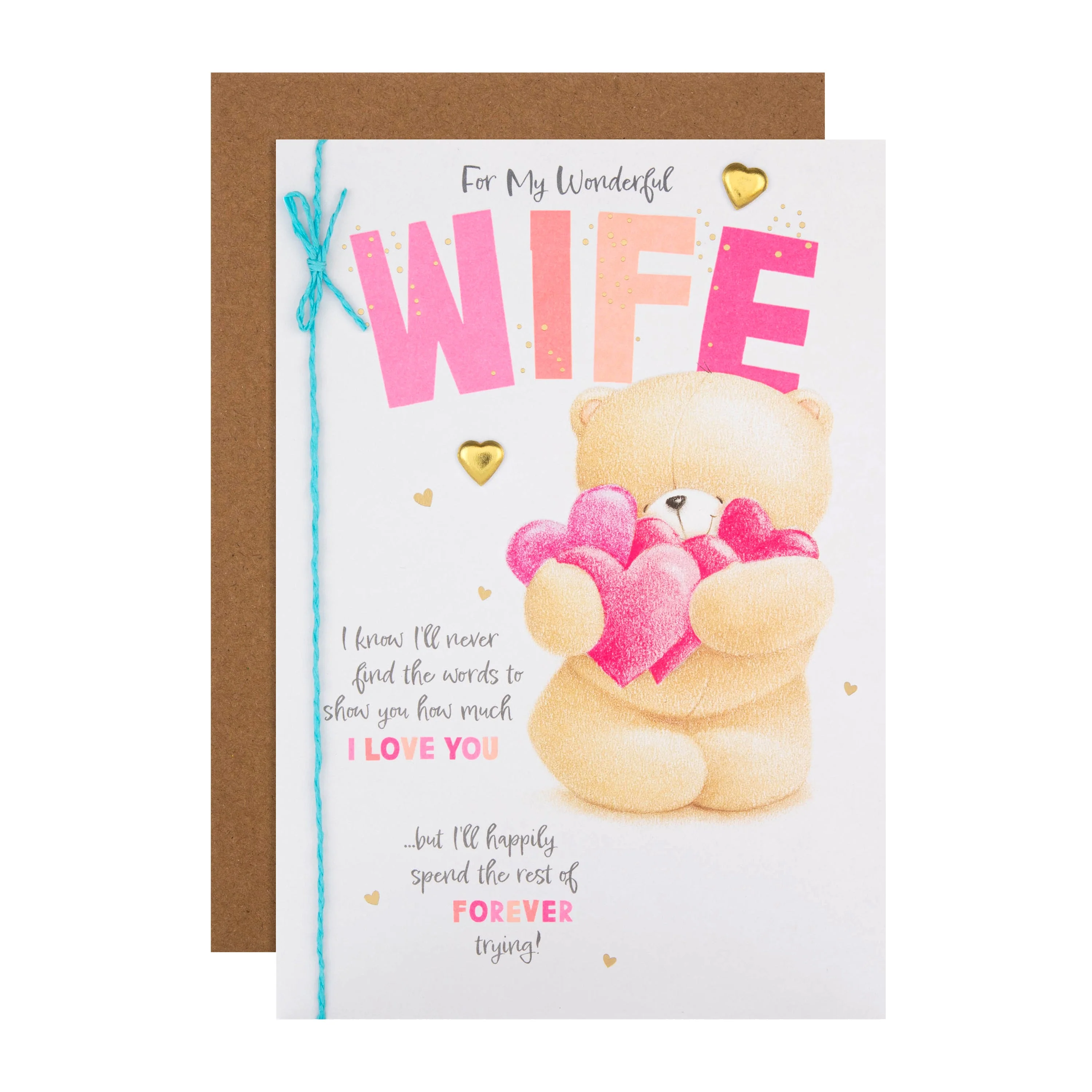Birthday Card for Wife - Forever Friends Poem Design