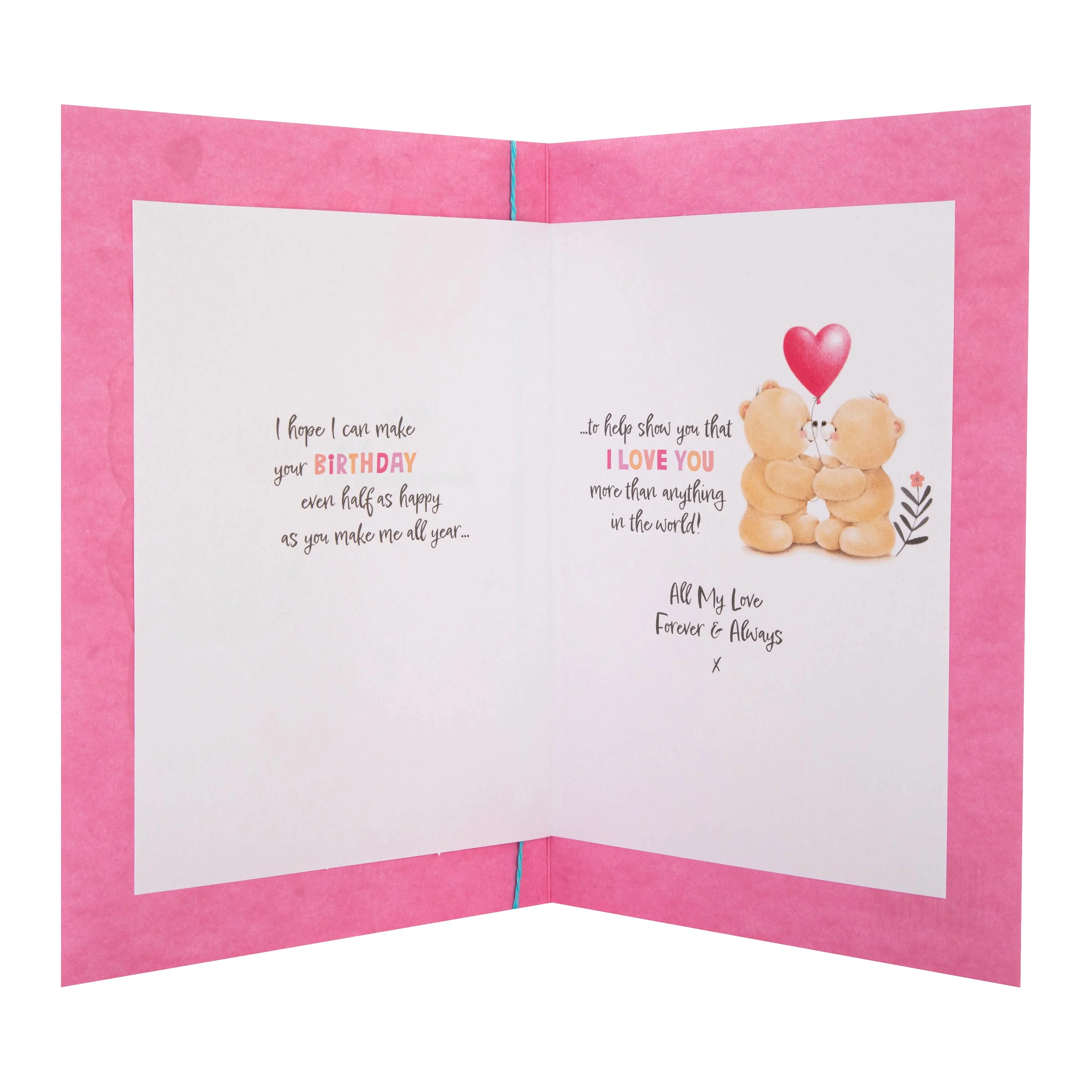 Birthday Card for Wife - Forever Friends Poem Design - Image 2