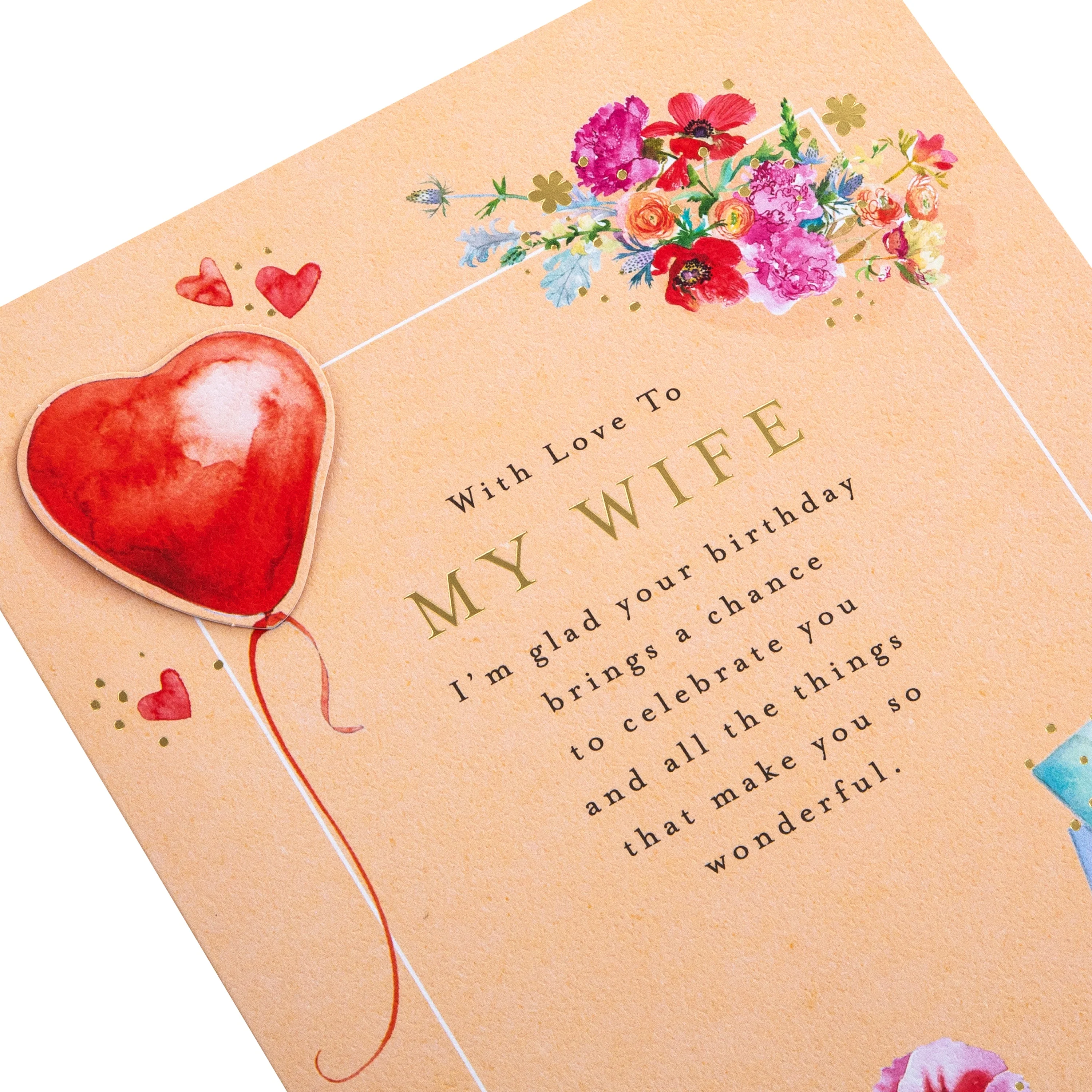 Birthday Card for Wife - Lucy Cromwell Flowers, Gifts & Balloon Design - Image 4