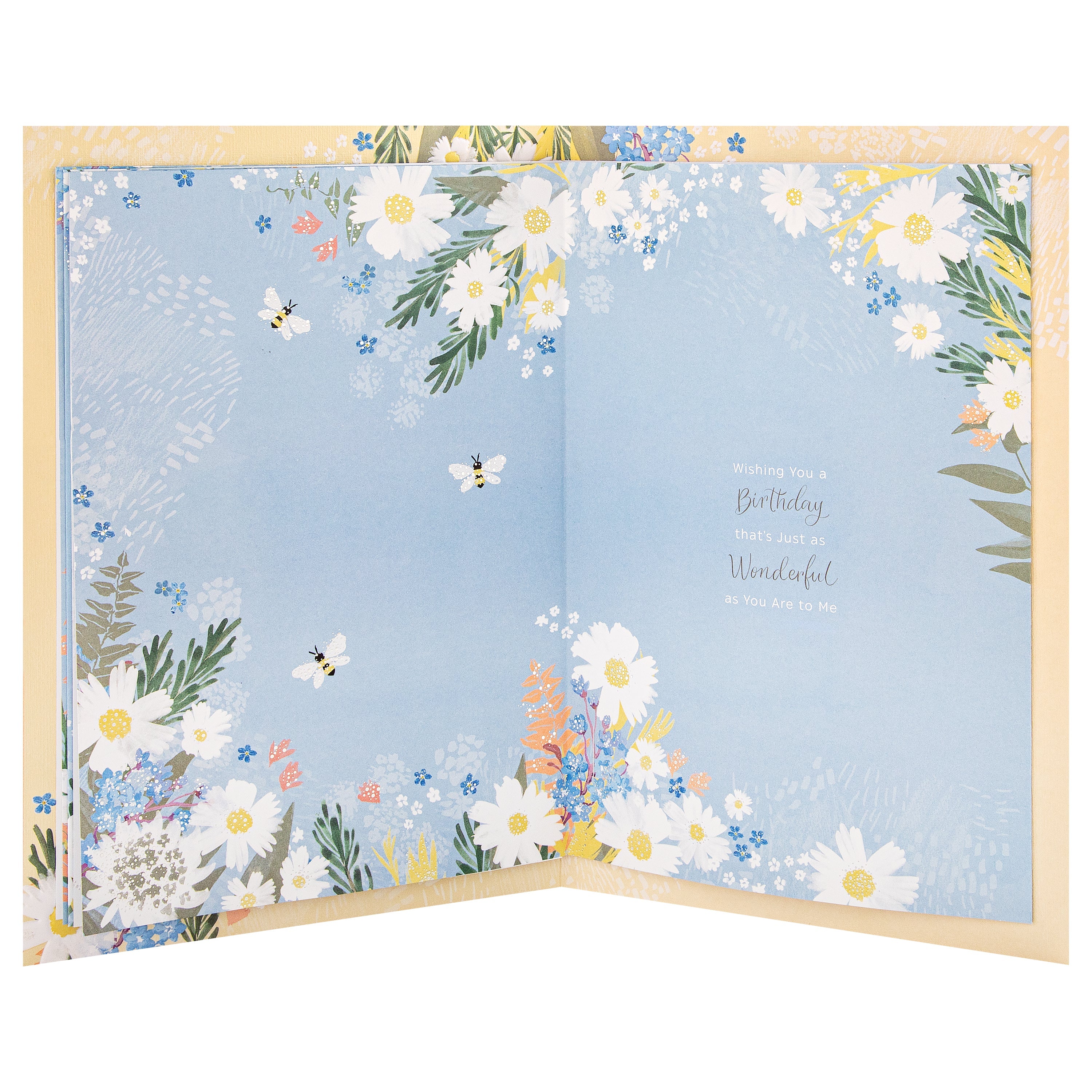 Birthday Card for Wife - Orange Florals Design & Heartfelt Verse - Image 5