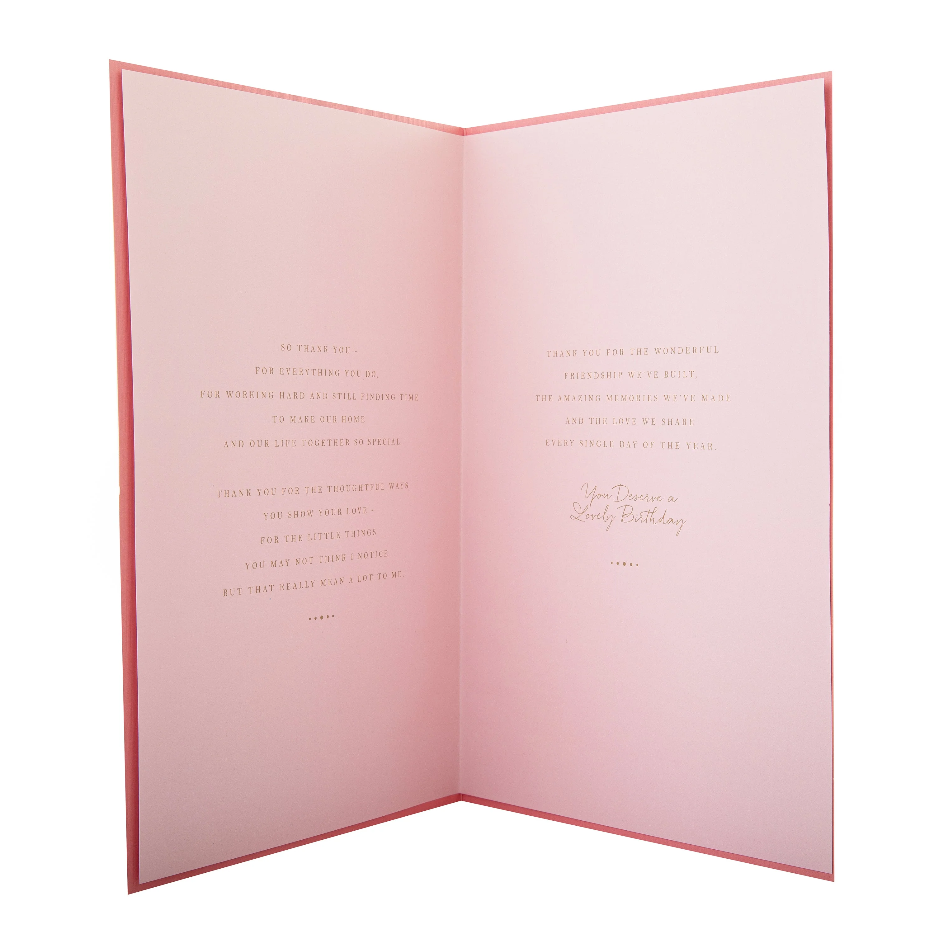Birthday Card for Wife - Traditional Floral Design with Heartfelt Verse - Image 2