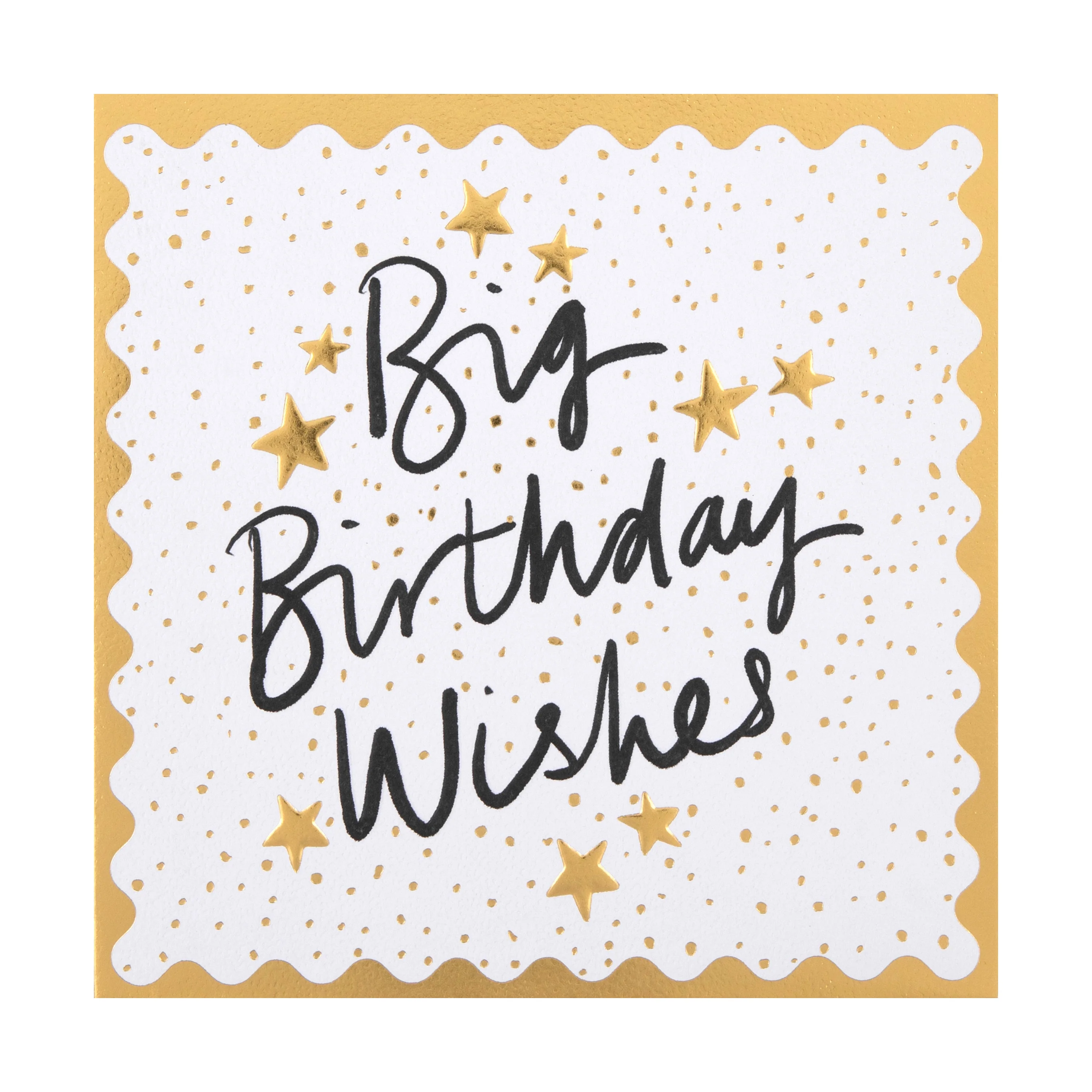 Birthday Card - Inkwave 'Big Wishes' Typography Design - Image 4