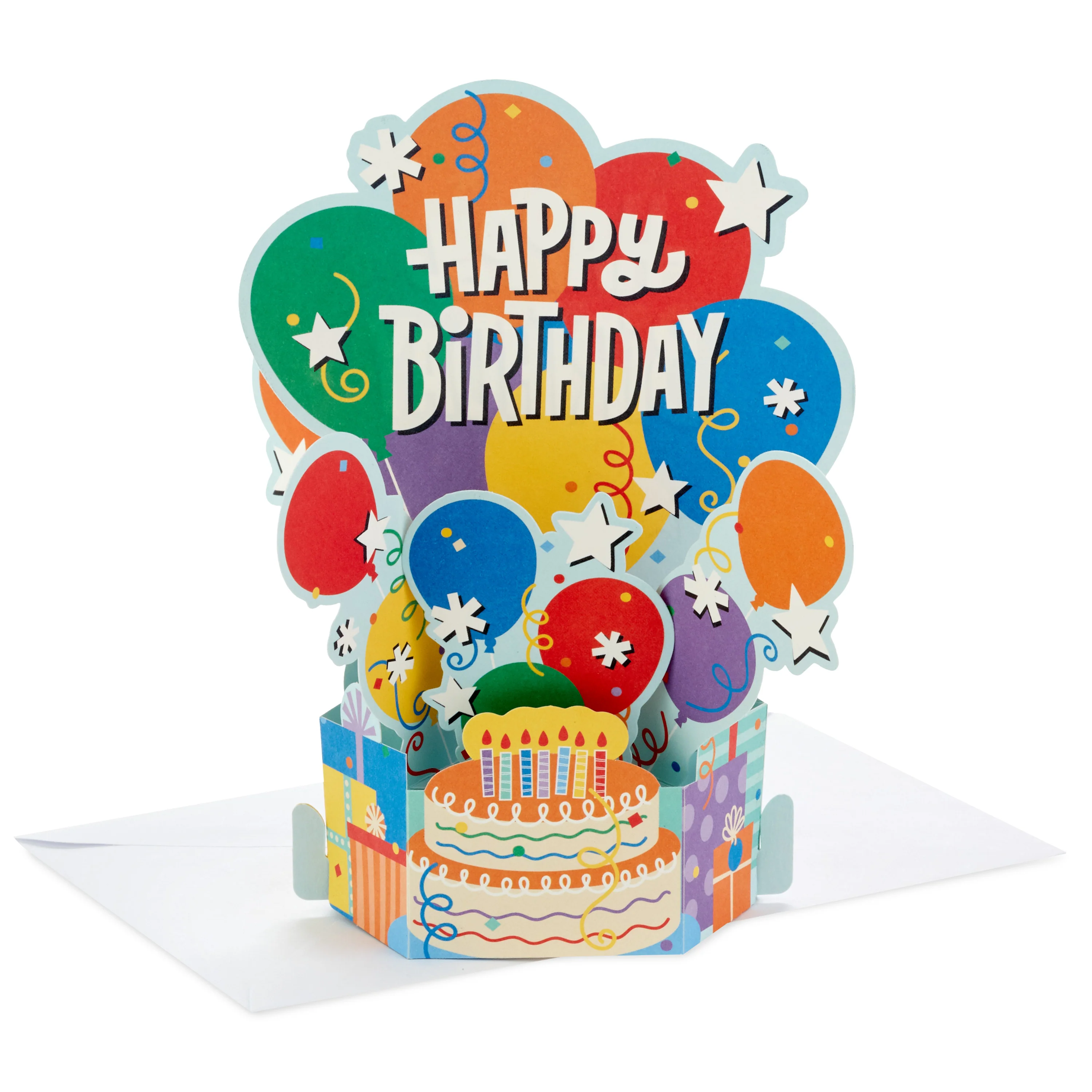 Birthday Card Multipack - Pack of 8 3D Pop Up Balloons Design - Image 4