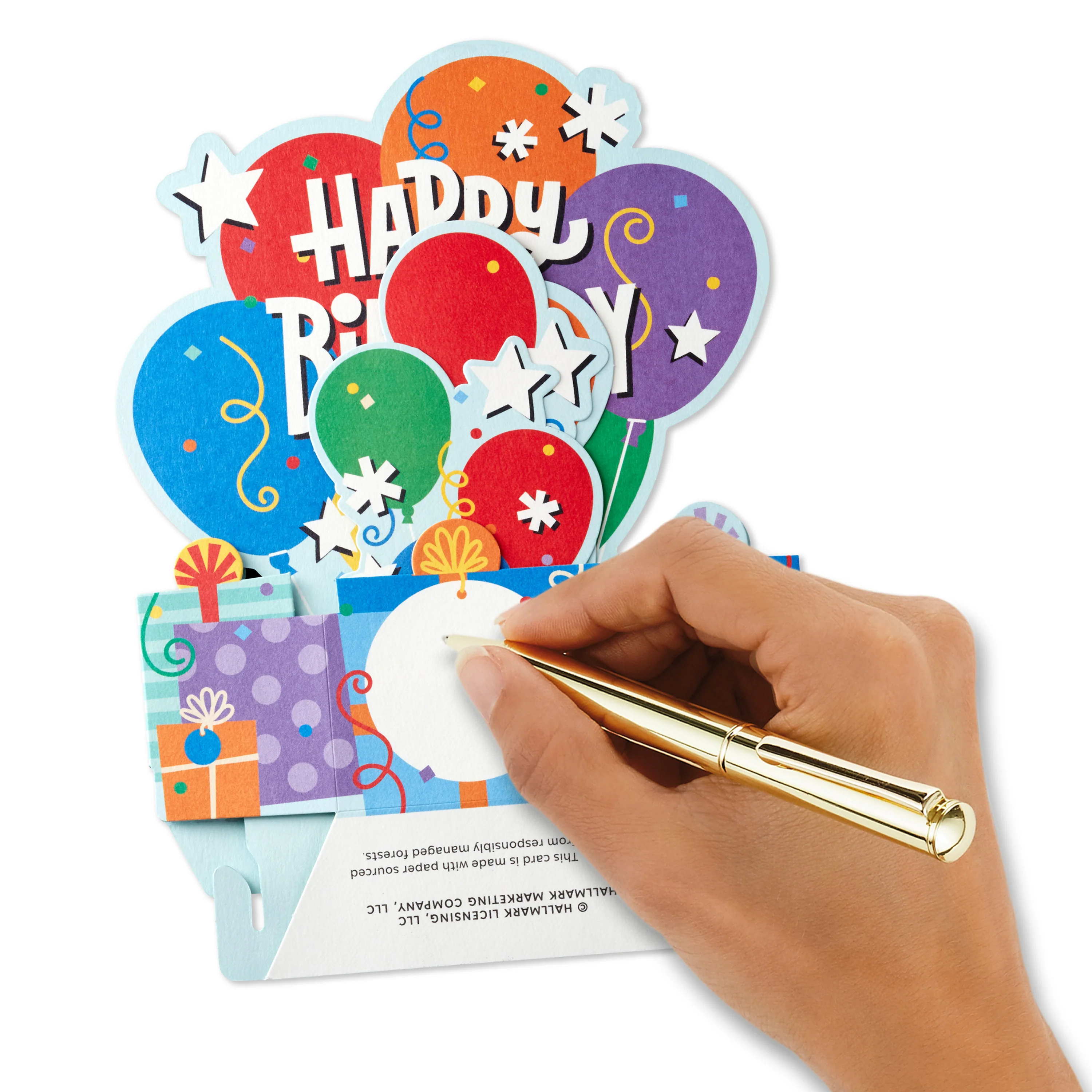 Birthday Card Multipack - Pack of 8 3D Pop Up Balloons Design - Image 9